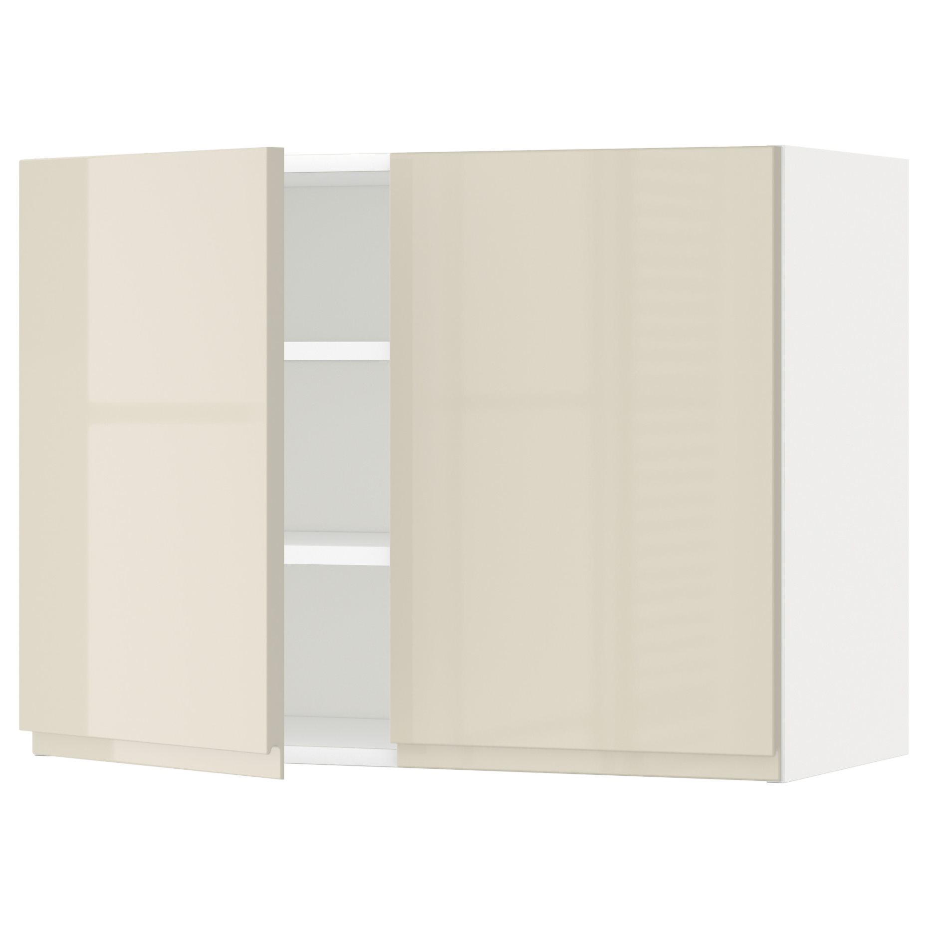 METOD, ντουλάπι τοίχου με ράφια/2 πόρτες, 80x60 cm, 394.684.50