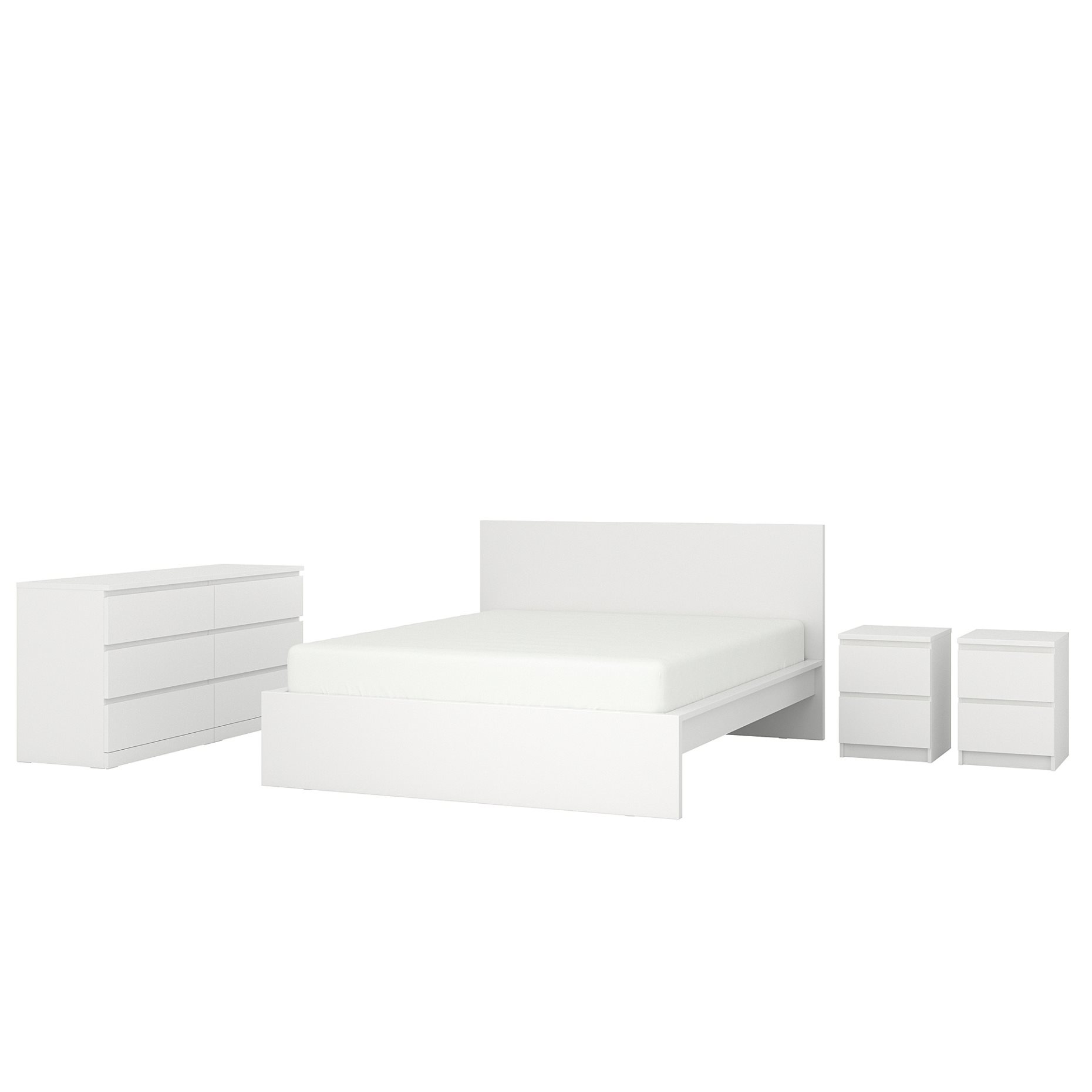 MALM, bedroom furniture/set of 4, 160x200 cm, 394.834.03