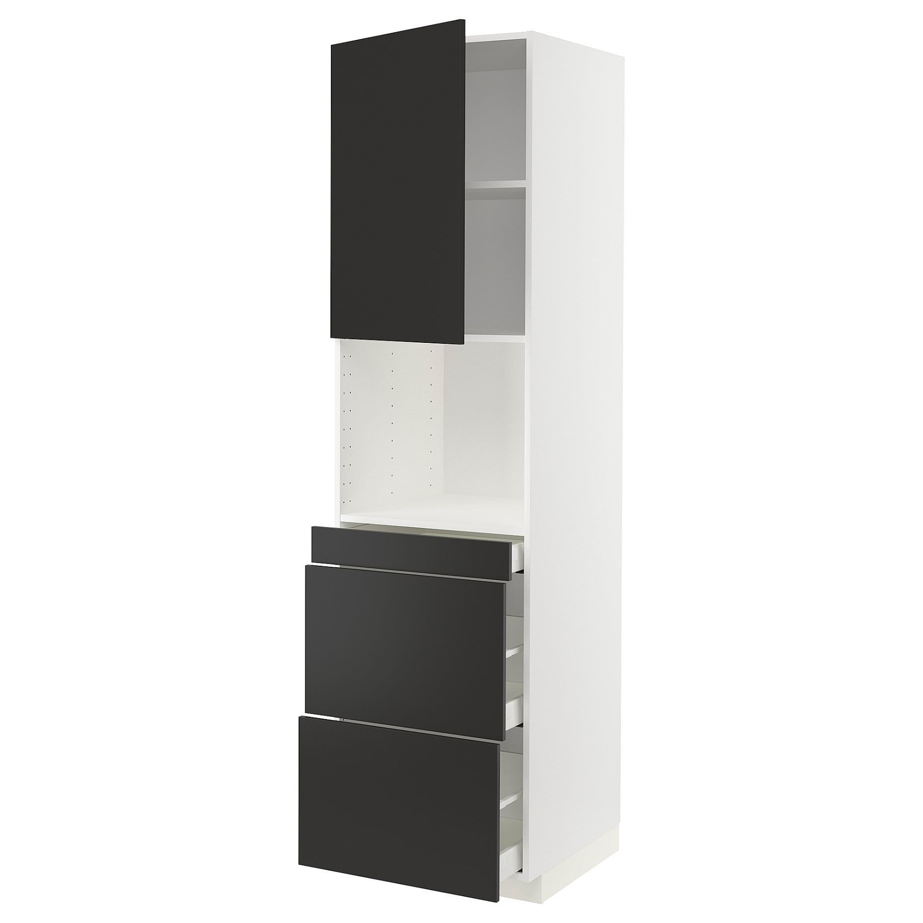 METOD, high cabinet for microwave combi with door/3 drawers, 60x60x220 cm, 394.978.53
