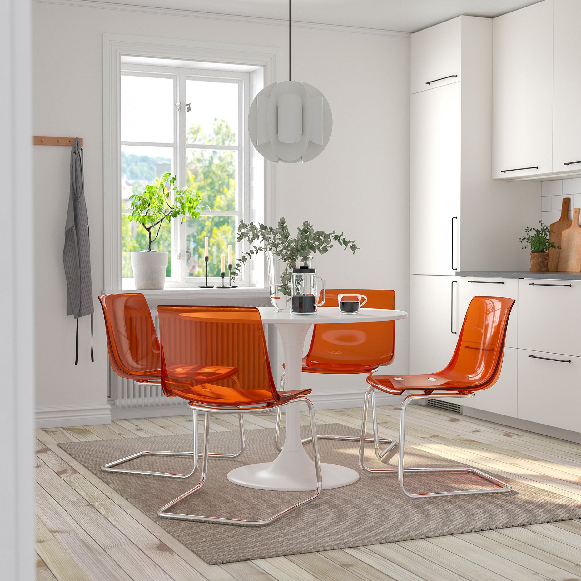 DOCKSTA/TOBIAS, table and 4 chairs, 103 cm, 394.992.77