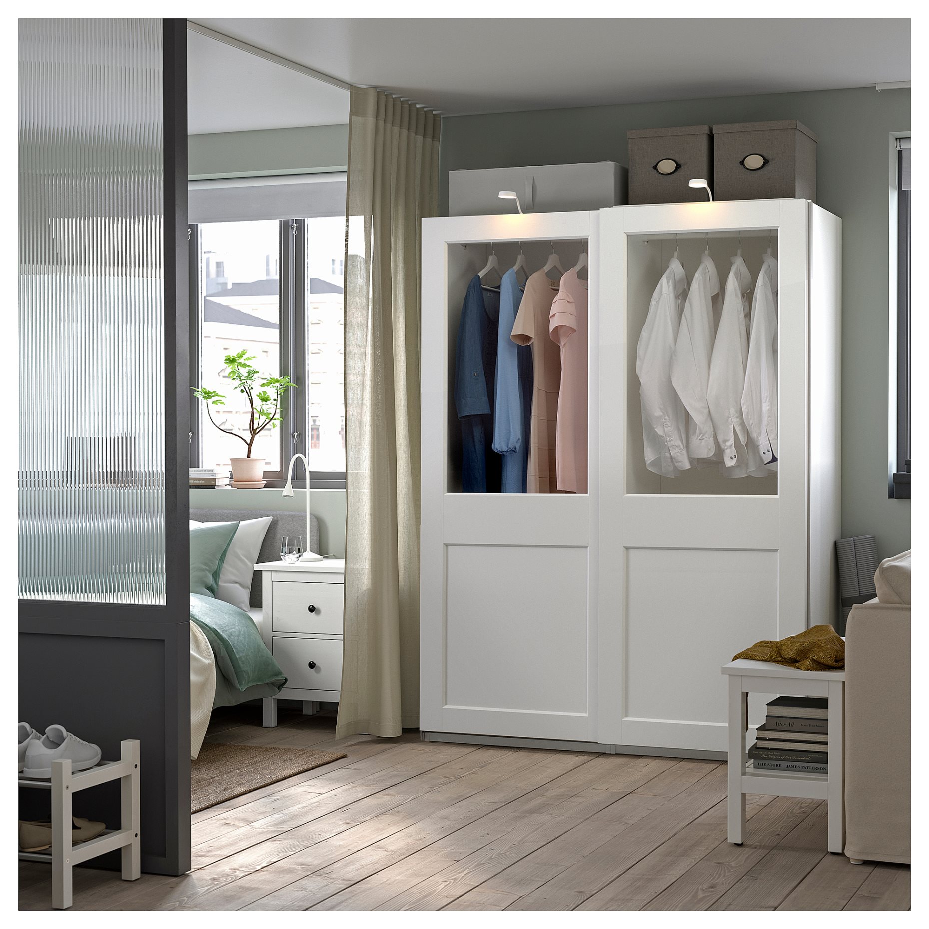 PAX/GRIMO, wardrobe combination, 150x66x201 cm, 395.028.97