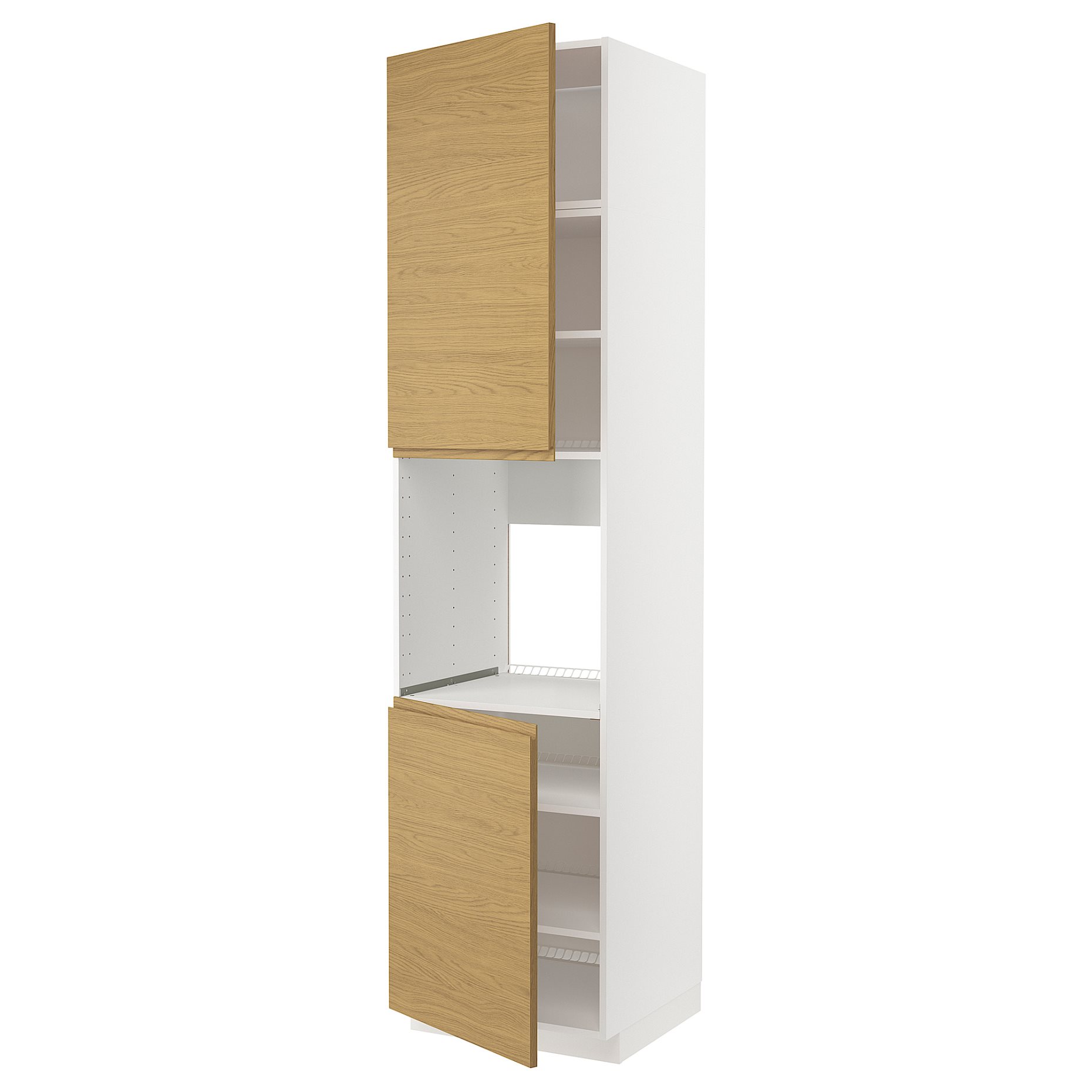 METOD, high cabinet for oven with 2 doors/shelves, 60x60x240 cm, 395.381.46