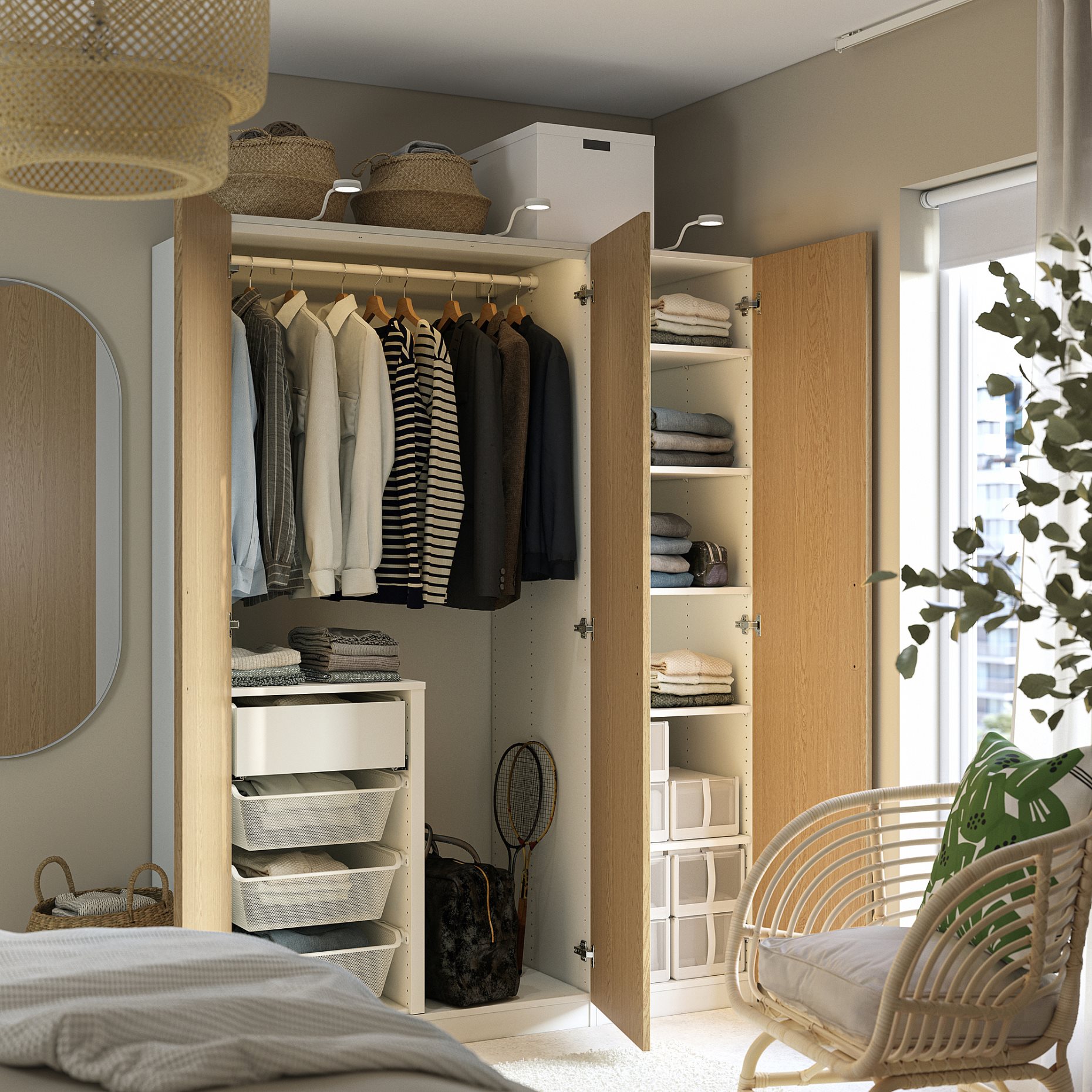 PAX/TONSTAD, wardrobe combination, 150x60x201 cm, 395.489.99