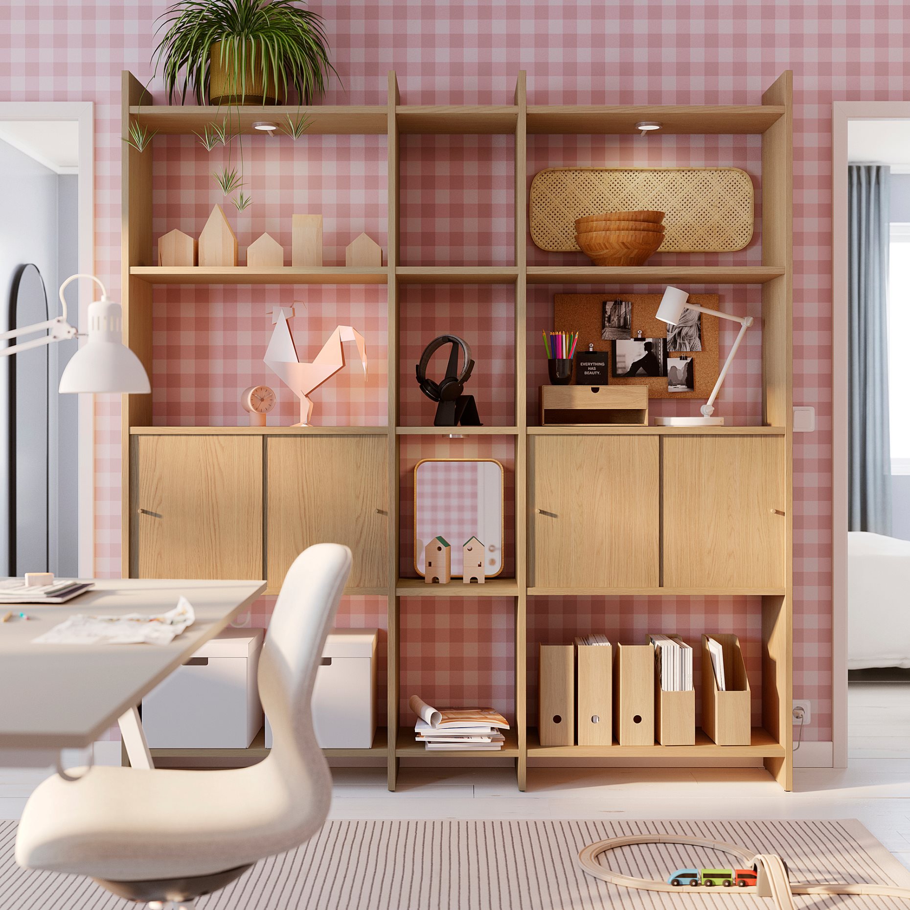 LÅDMAKARE, storage combination with sliding doors and 11 shelves, 198x35x212 cm, 395.666.72