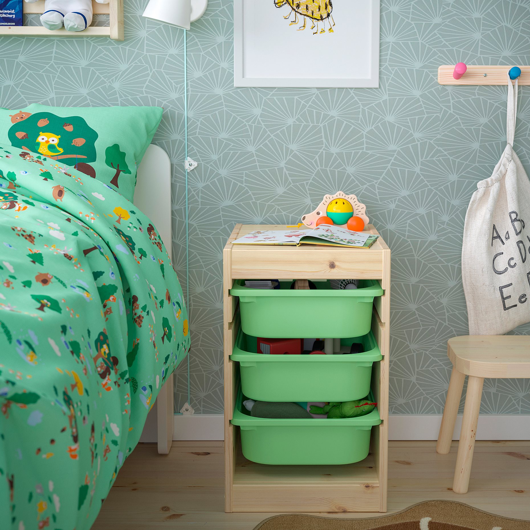 TROFAST, storage combination with boxes, 32x44x52 cm, 395.732.72