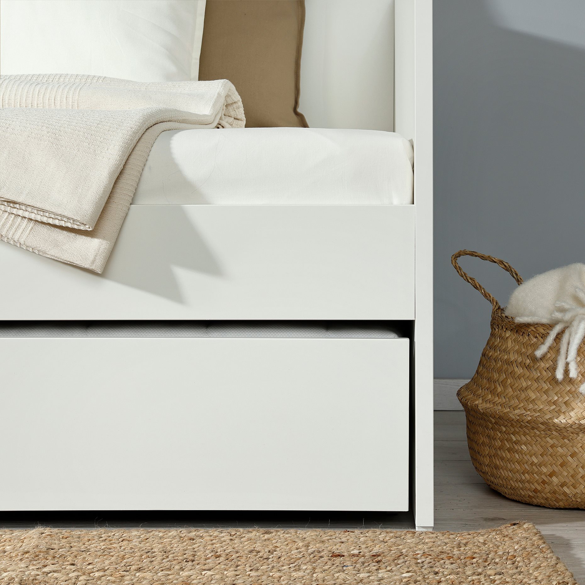 VIHALS, κρεβάτι επισκέπτη day-bed με συρταρωτό κρεβάτι/2 στρώματα, 80x200 cm, 395.806.30