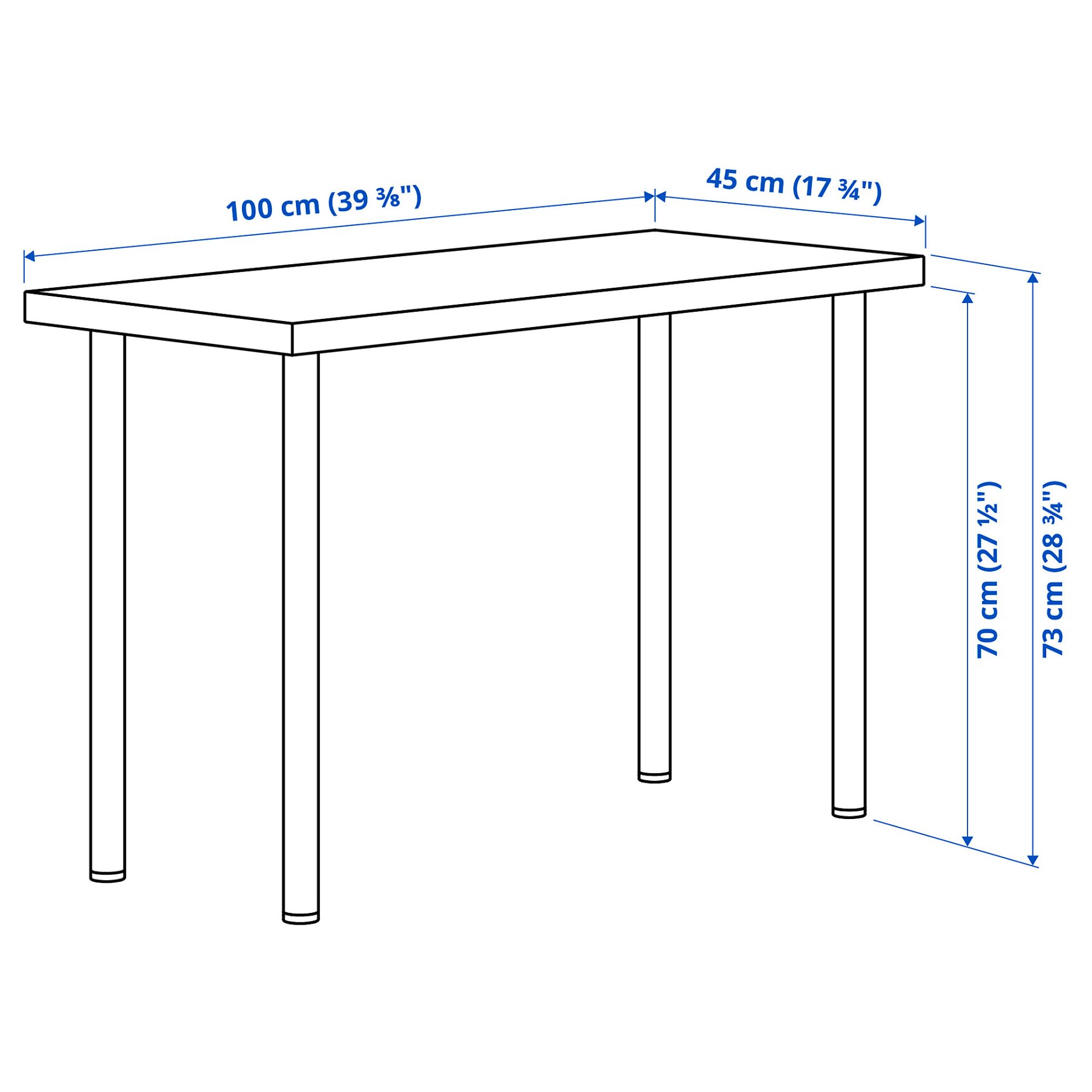 LINNMON/ADILS, γραφείο, 100x45 cm, 395.902.19
