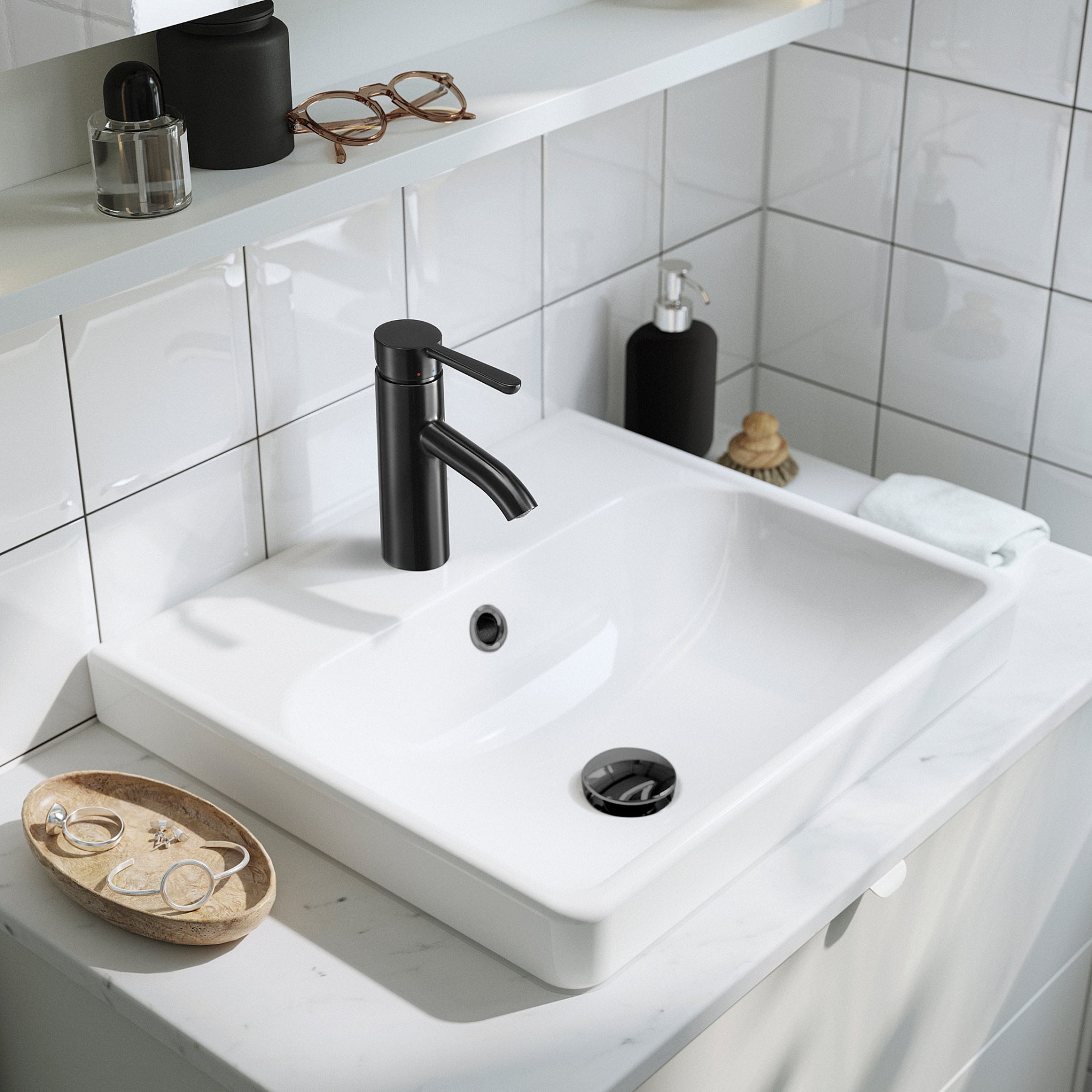 HAVBACK/ORRSJON, wash-stand with drawers/wash-basin/tap, 82x49x71 cm, 395.905.68