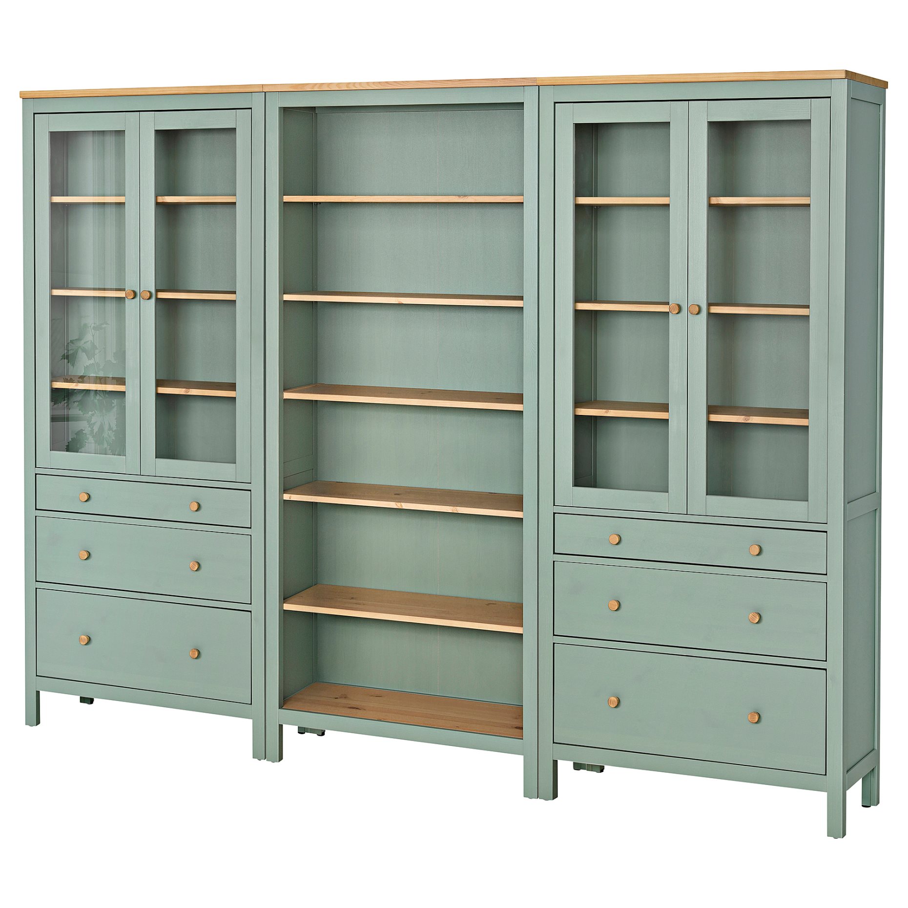 HEMNES, σύνθεση αποθήκευσης με πόρτες/συρτάρια, 270x197 cm, 395.910.68