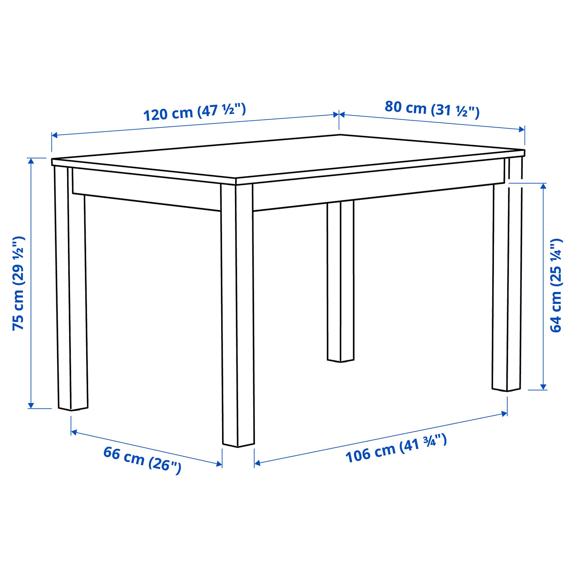 ÅLHULT / ÅLHULT, table and 4 chairs, 120x80 cm, 396.100.76