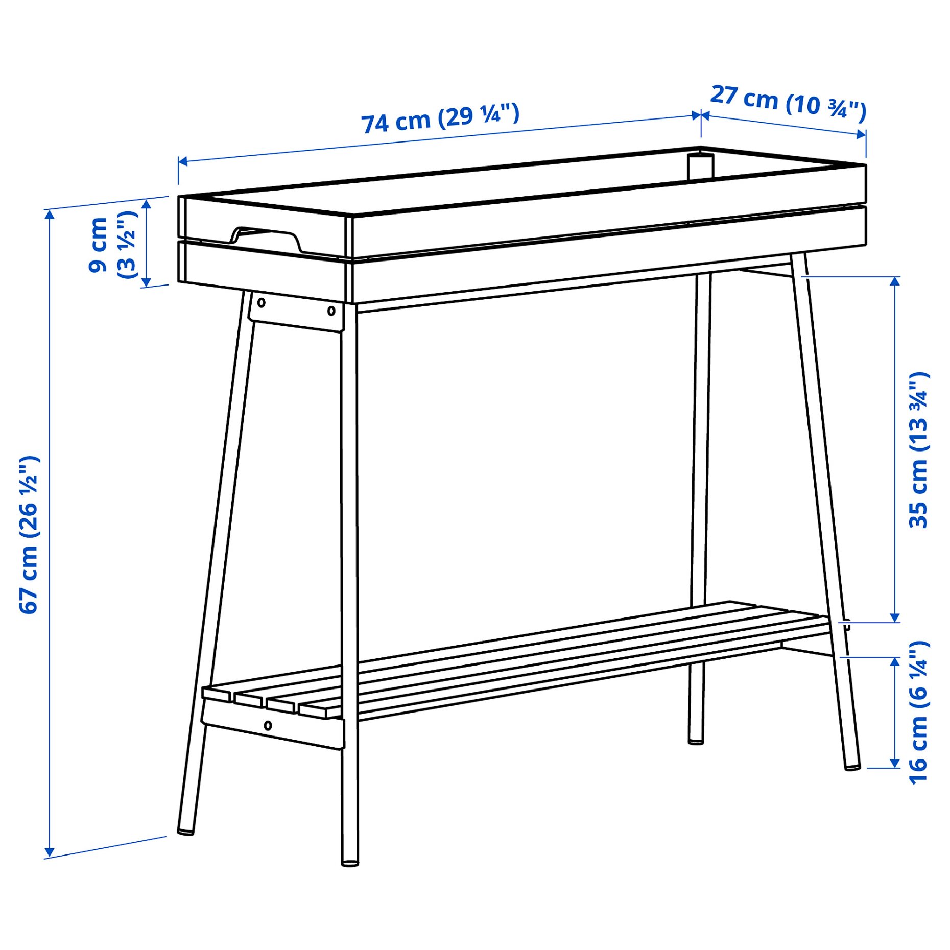 VANILJSTÅNG, plant stand, 67 cm, 404.263.41