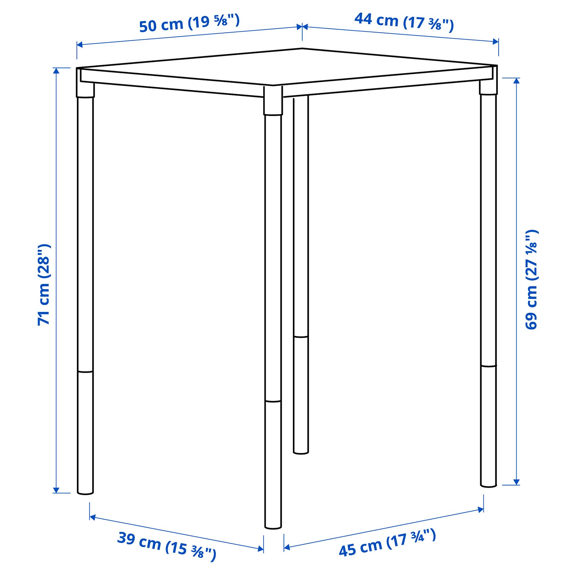 FEJAN, τραπέζι/εξωτερικού χώρου, 50x44 cm, 404.690.19