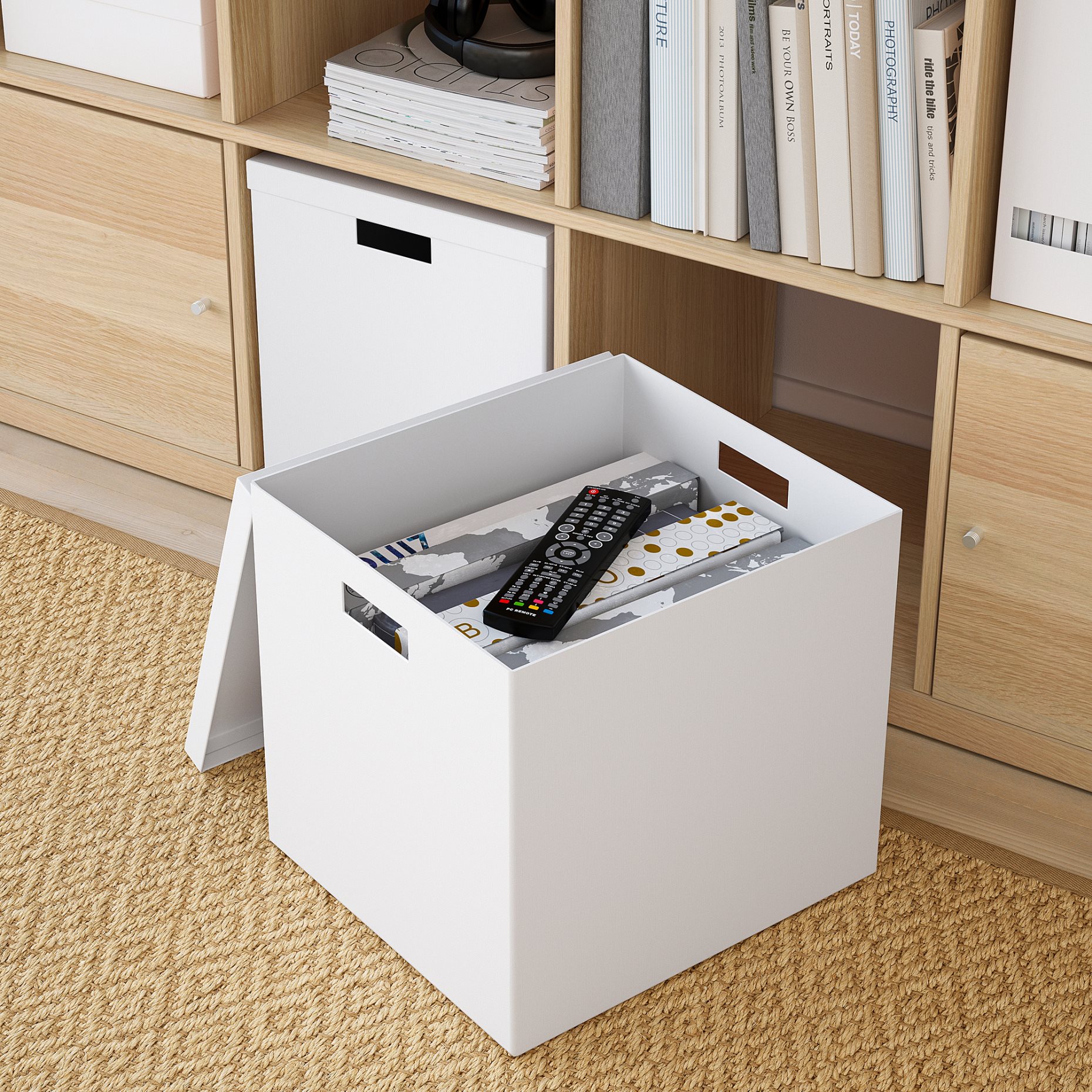 TJENA, storage box with lid, 404.693.02