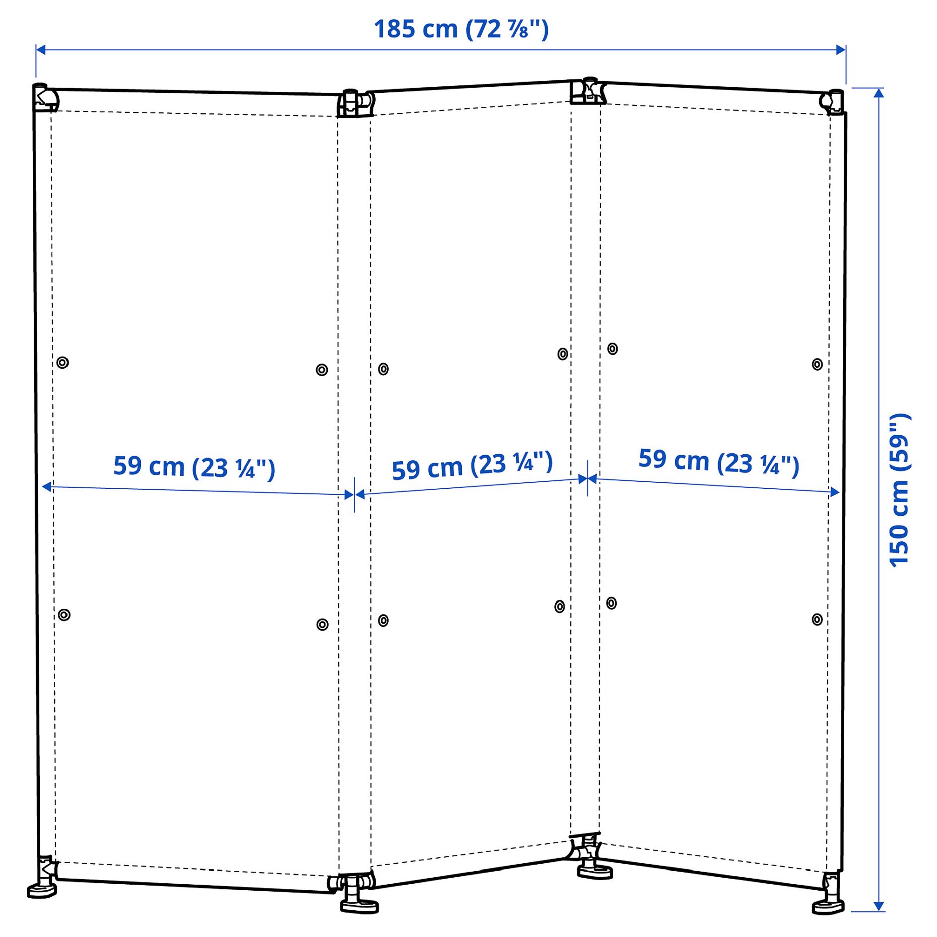 YTTERSKÄR, privacy screen outdoor, 185x150 cm, 404.951.36