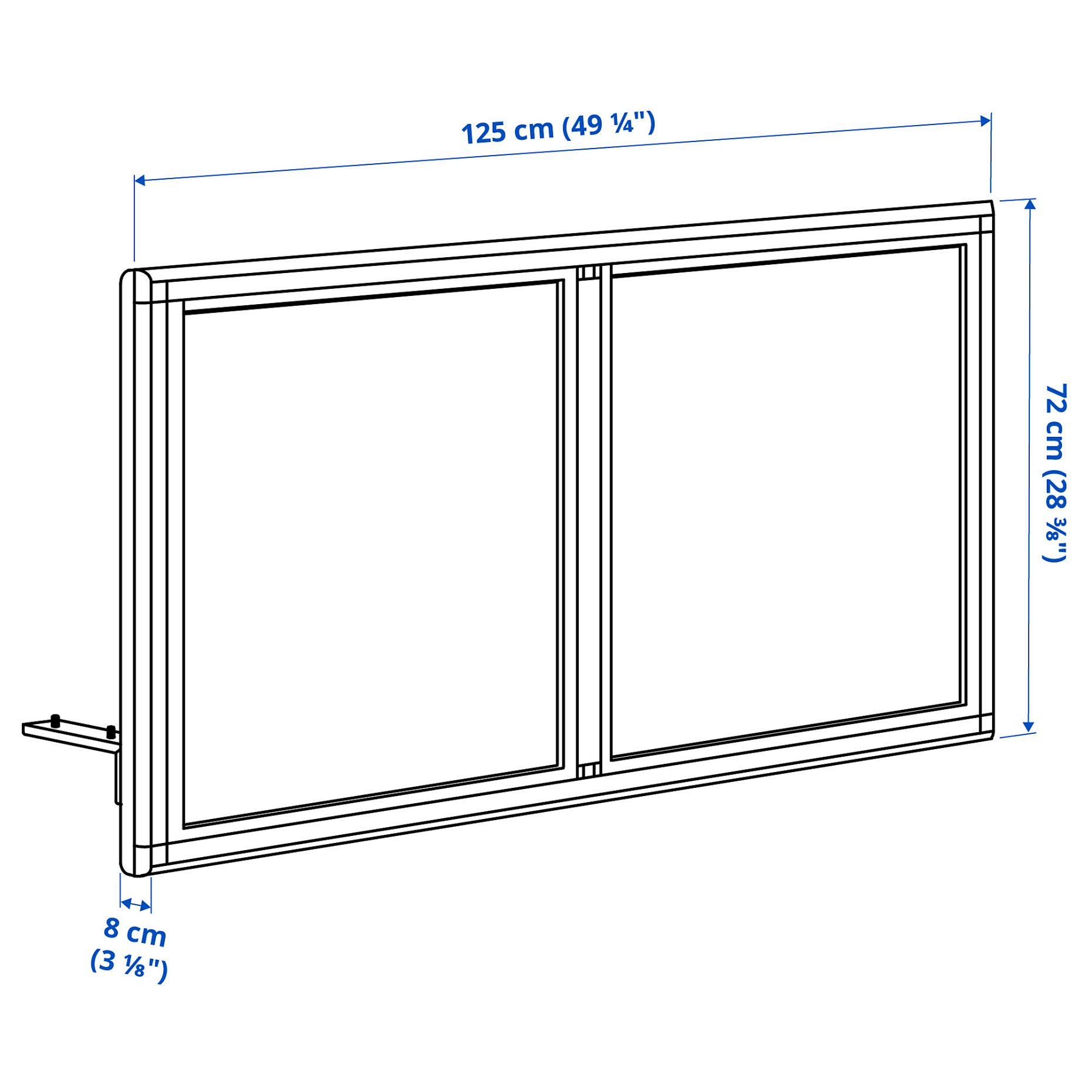MITTZON, acoustic screen for desk, 125x72 cm, 405.282.12