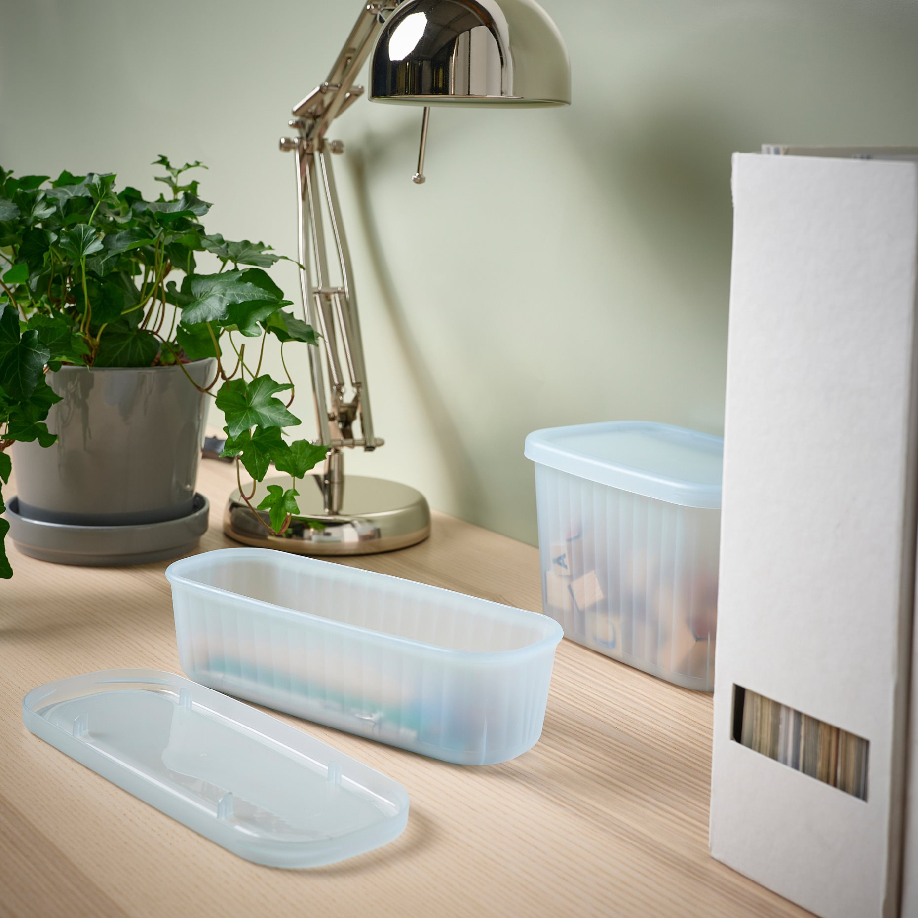 RYKTA, storage box with lid, 9x24x7 cm/0.5 l, 405.332.04