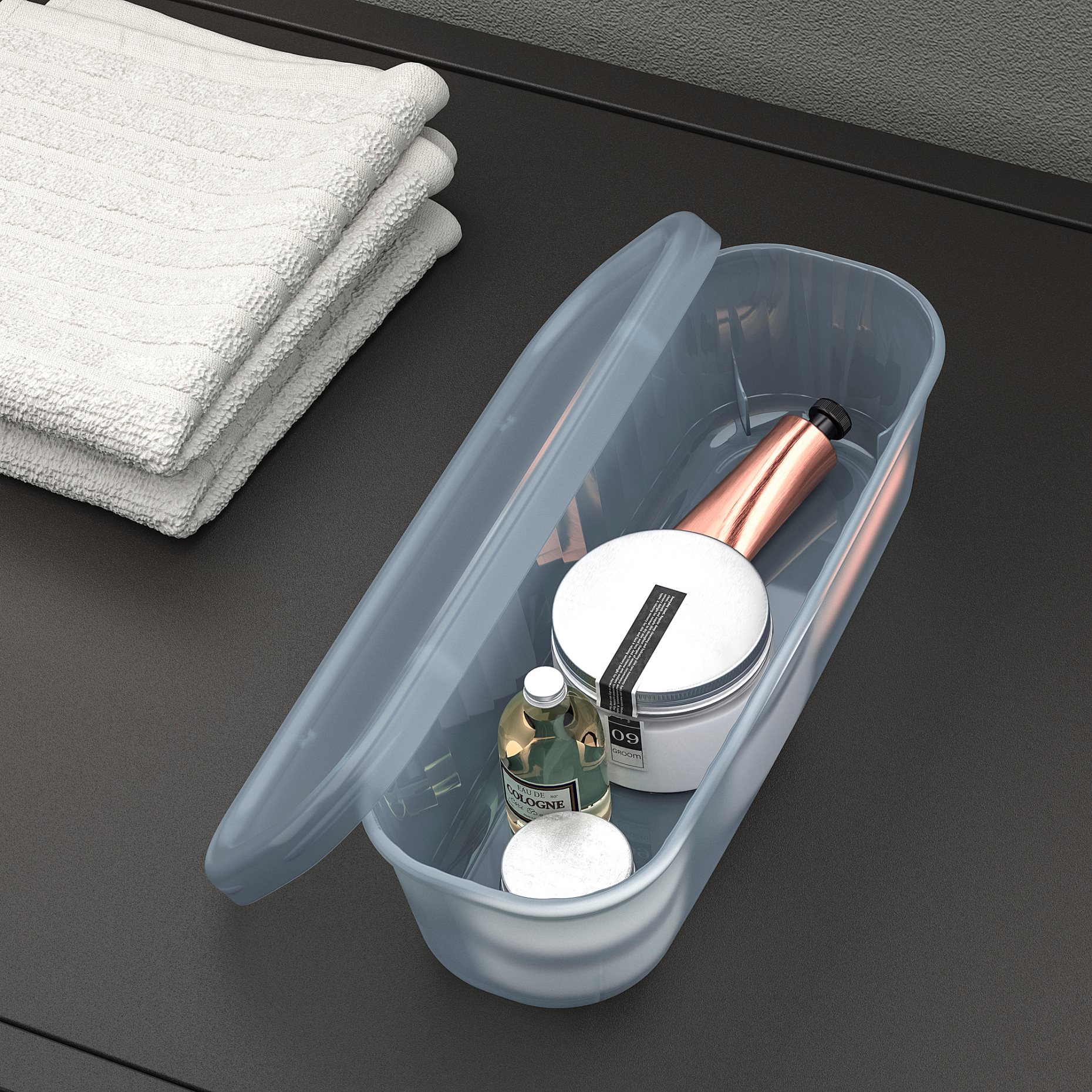 RYKTA, storage box with lid, 9x24x7 cm/0.5 l, 405.332.04