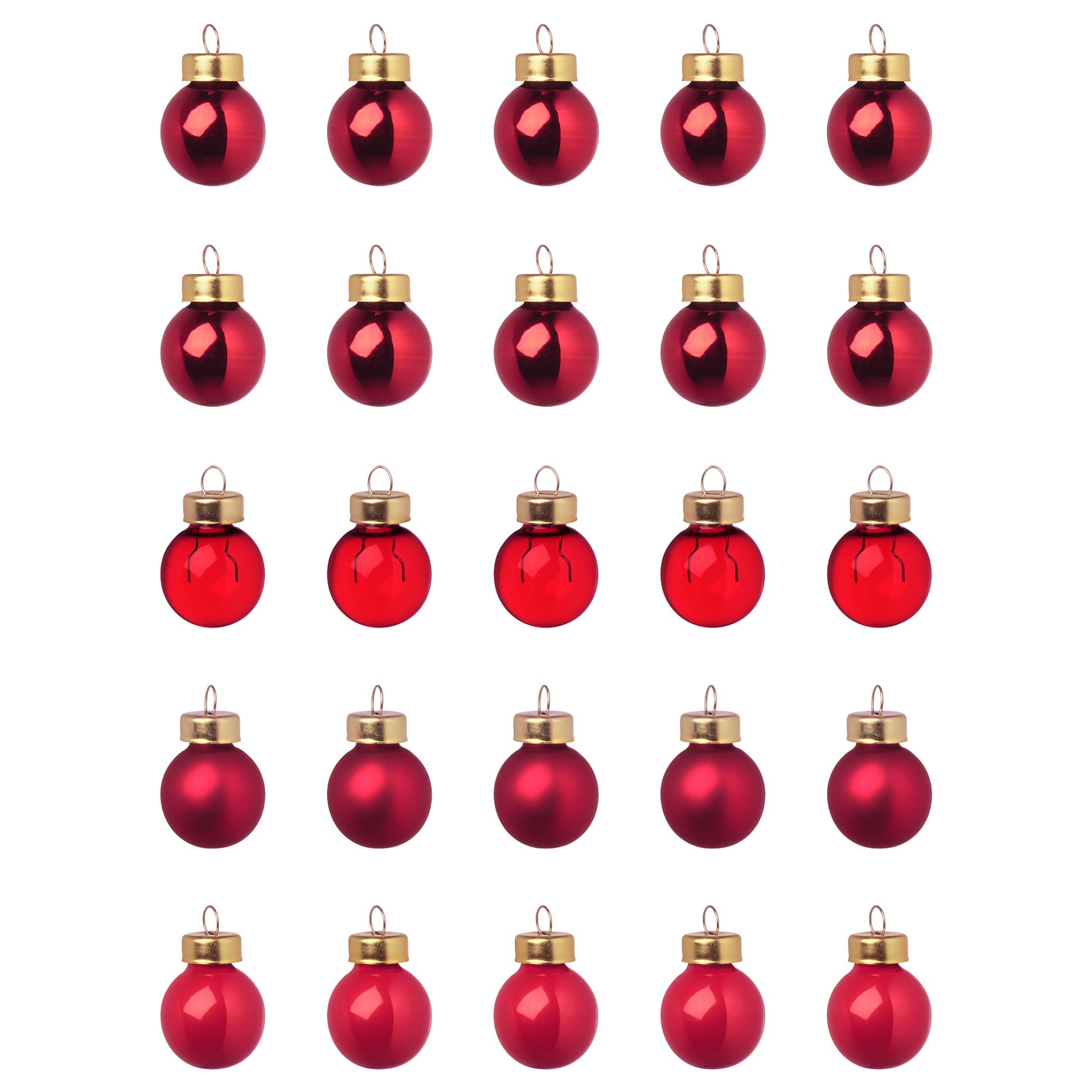 VINTERFINT, decoration bauble/glass/25 pack, 2 cm, 405.534.14