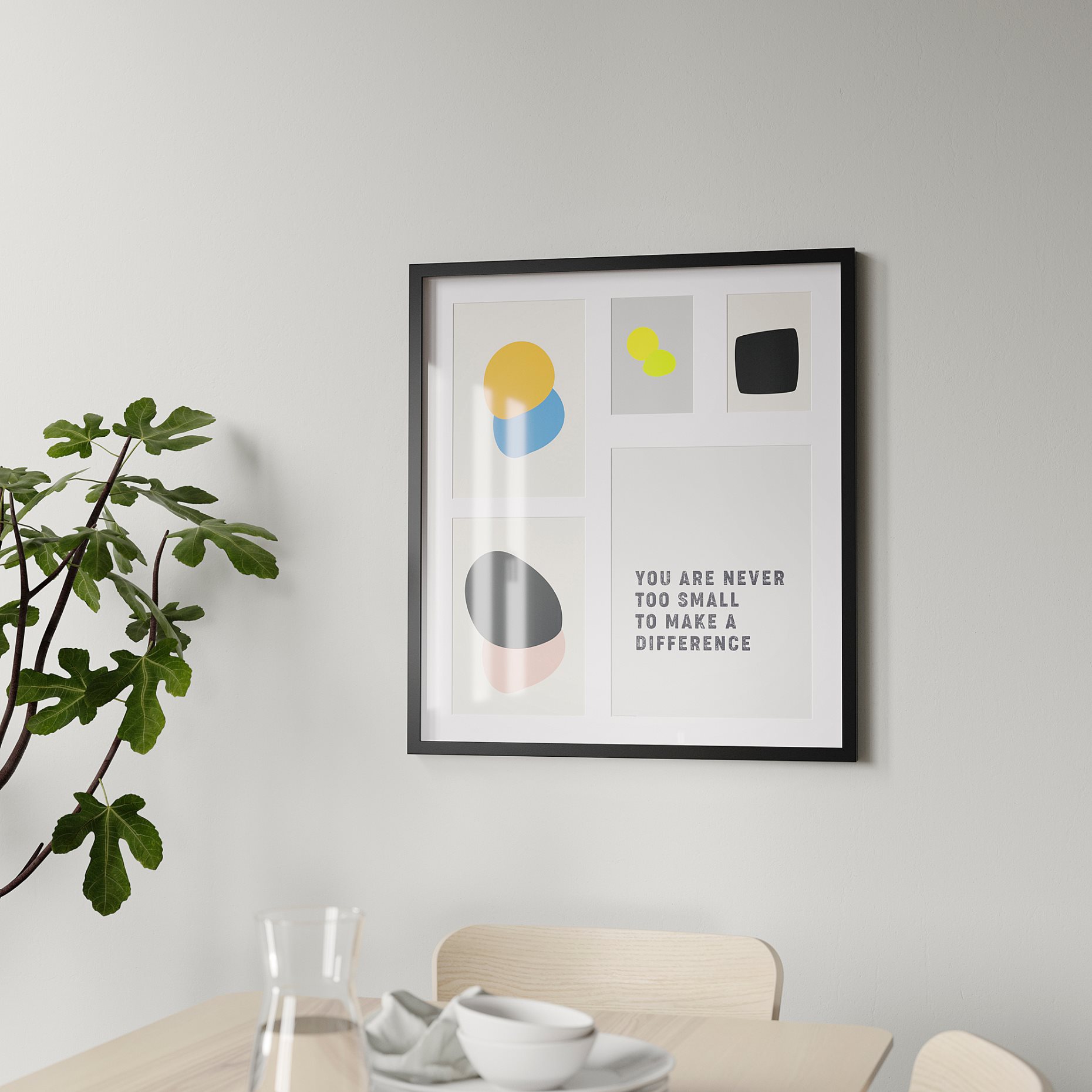 RODALM, κορνίζα για 5 φωτογραφίες, 64x71 cm, 405.537.15