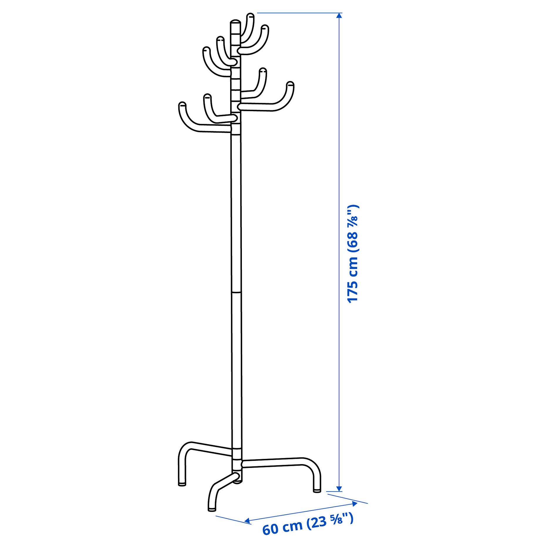 BONDSKÄRET, hat and coat stand, 175 cm, 405.543.81