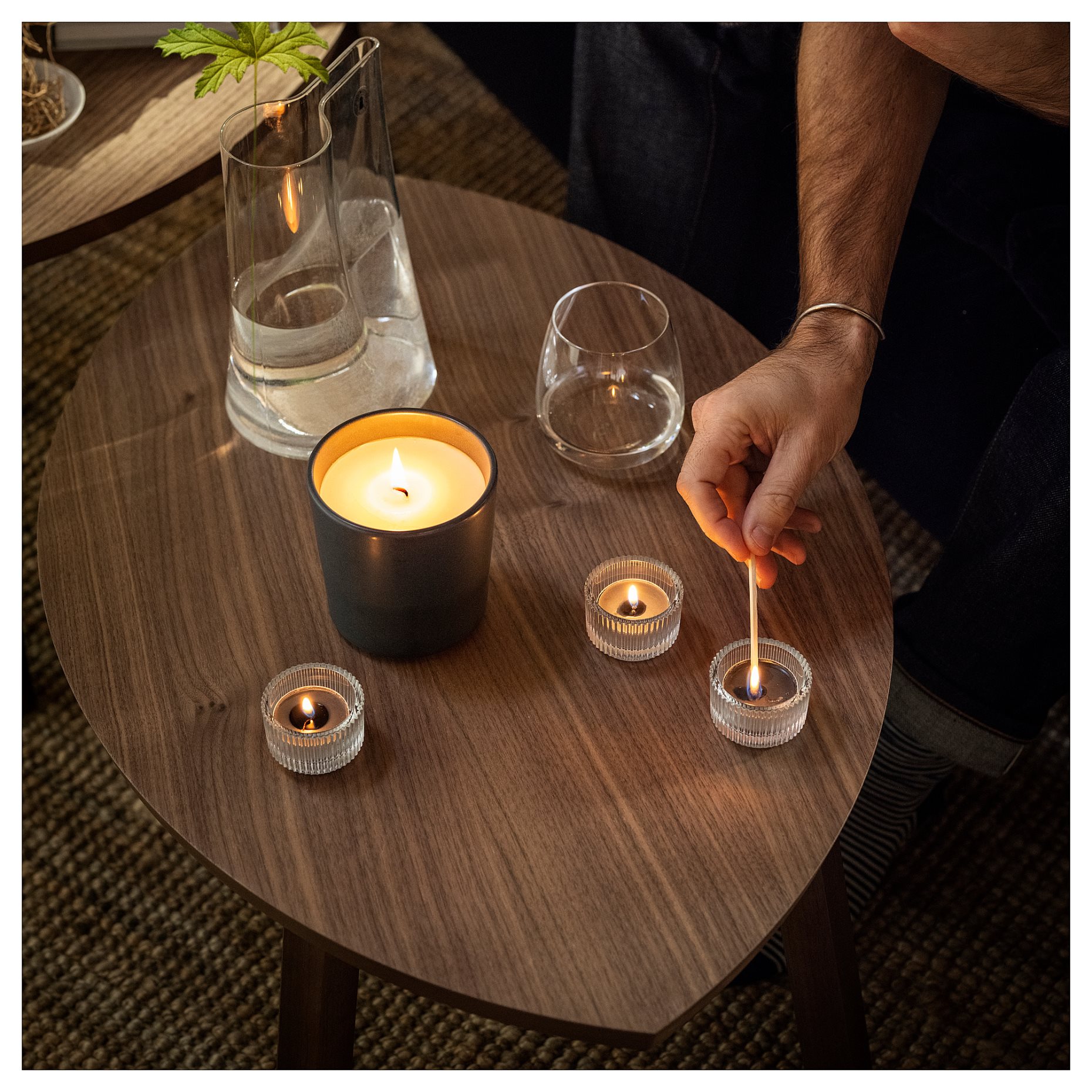 FRUKTSKOG, scented candle in ceramic jar/Vetiver & geranium, 50 hr, 405.558.23