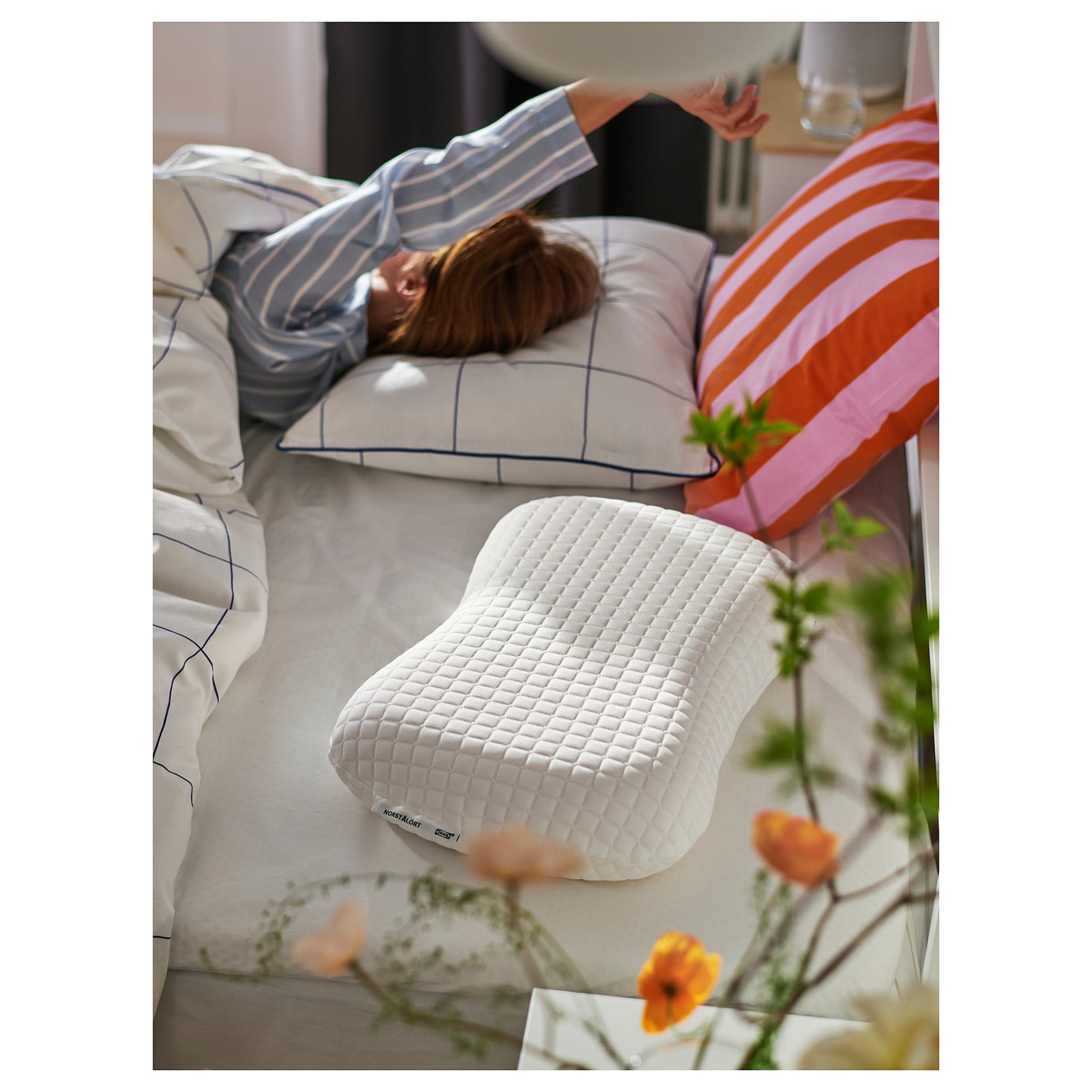 NORDSTÅLÖRT, ergonomic pillow side/back sleeper, 35x50 cm, 405.602.83