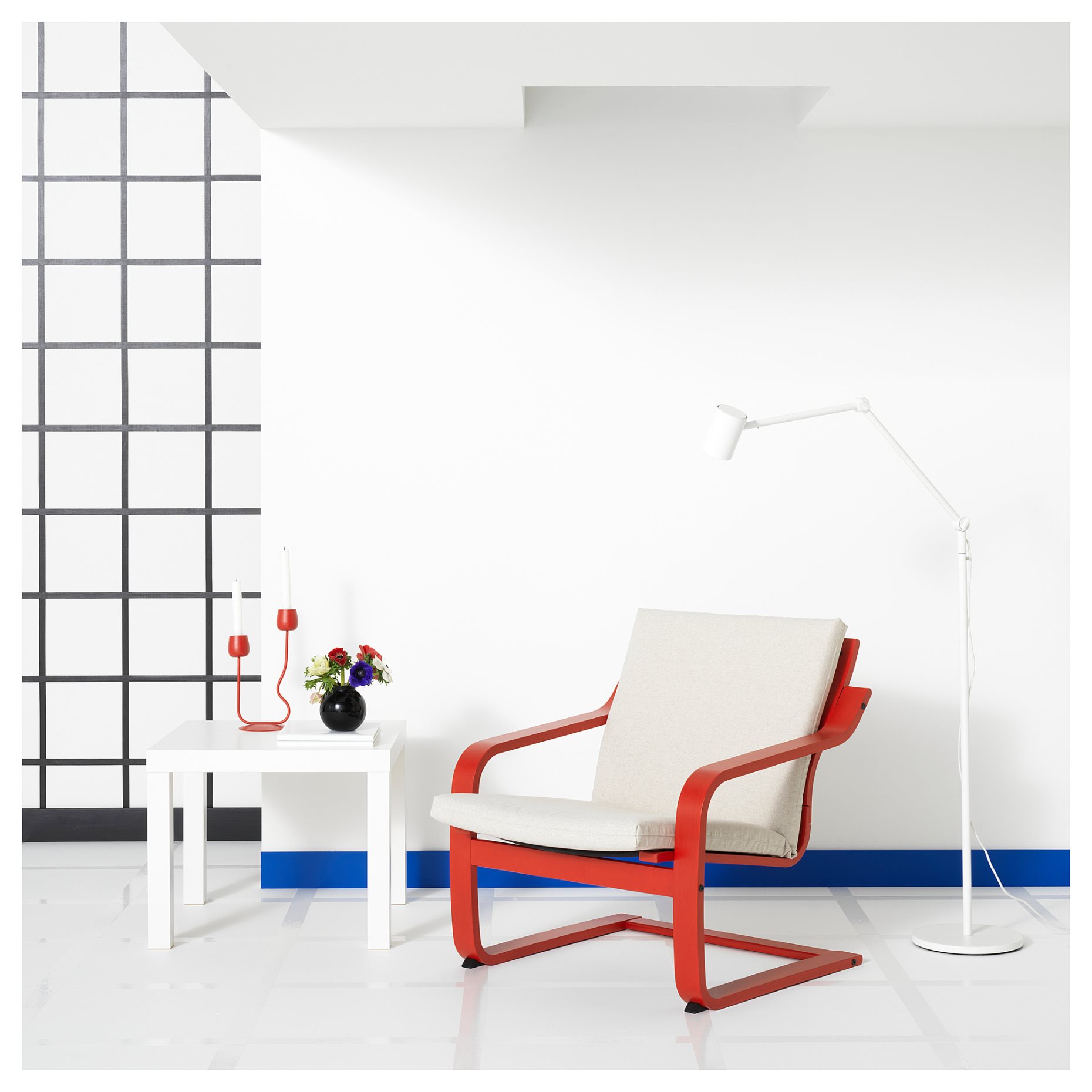 POÄNG, armchair frame with low back, 405.821.95