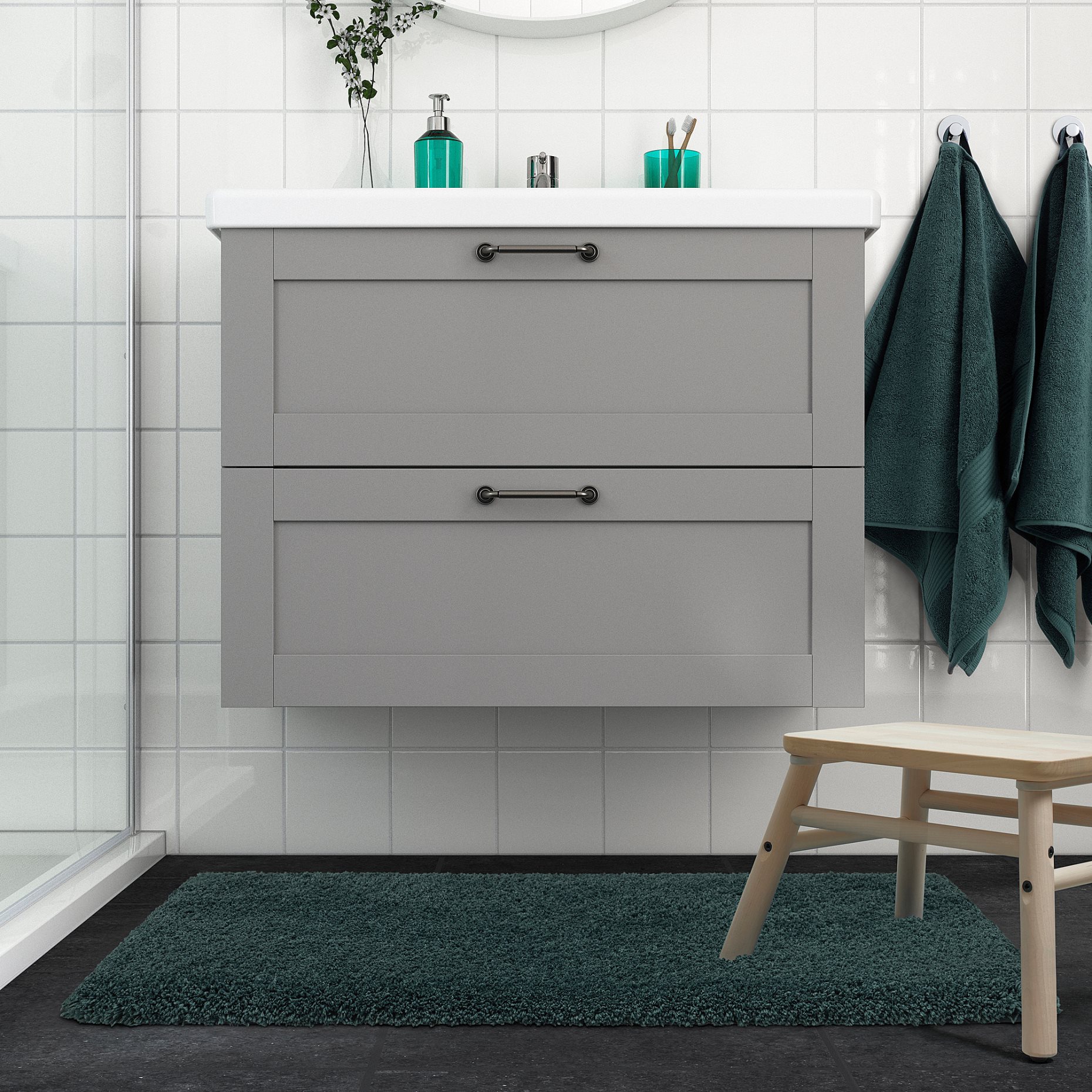 ALMTJÄRN, πατάκι μπάνιου, 60x120 cm, 405.911.52