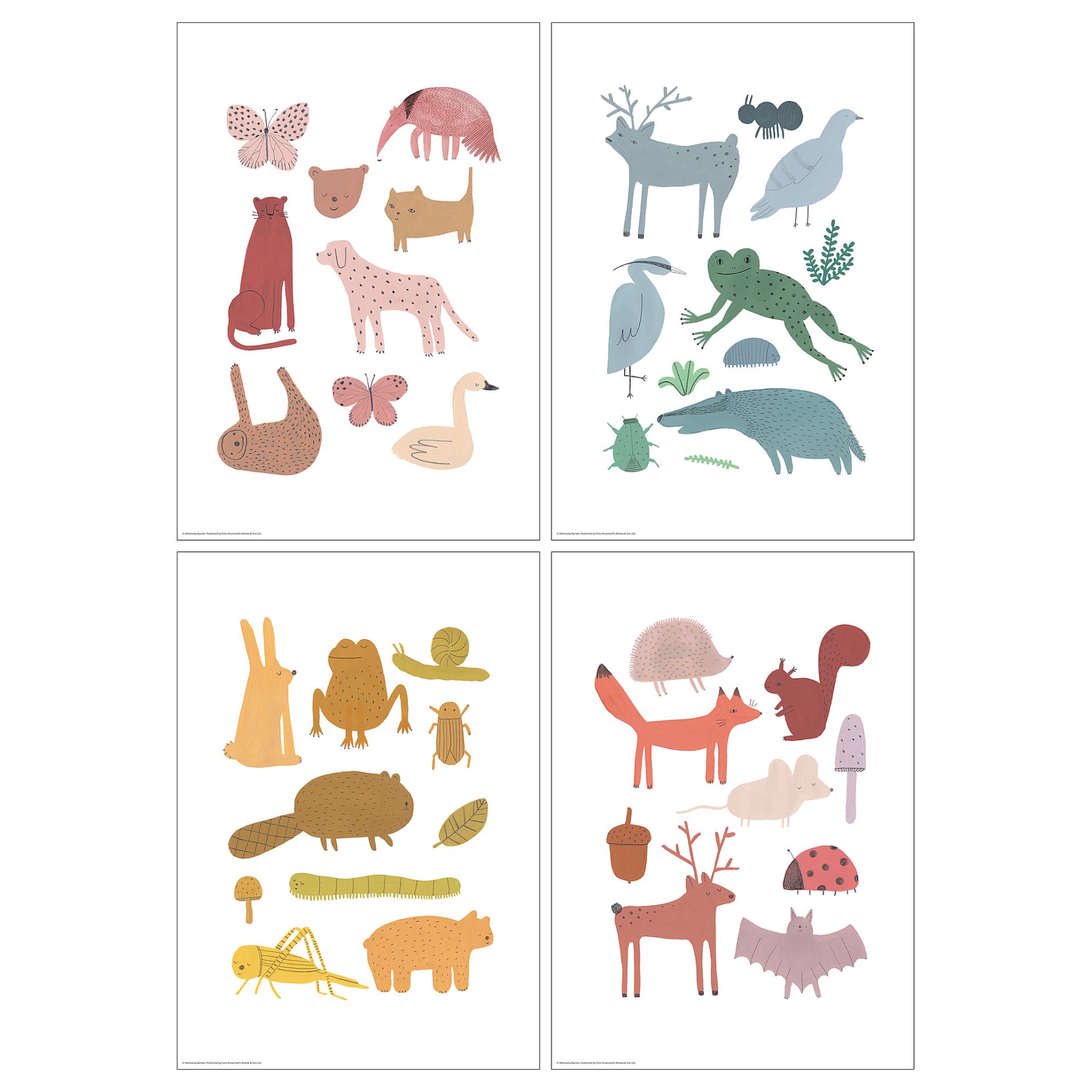 BILD, poster/forest fun/4 pack, 21x30 cm, 406.019.57