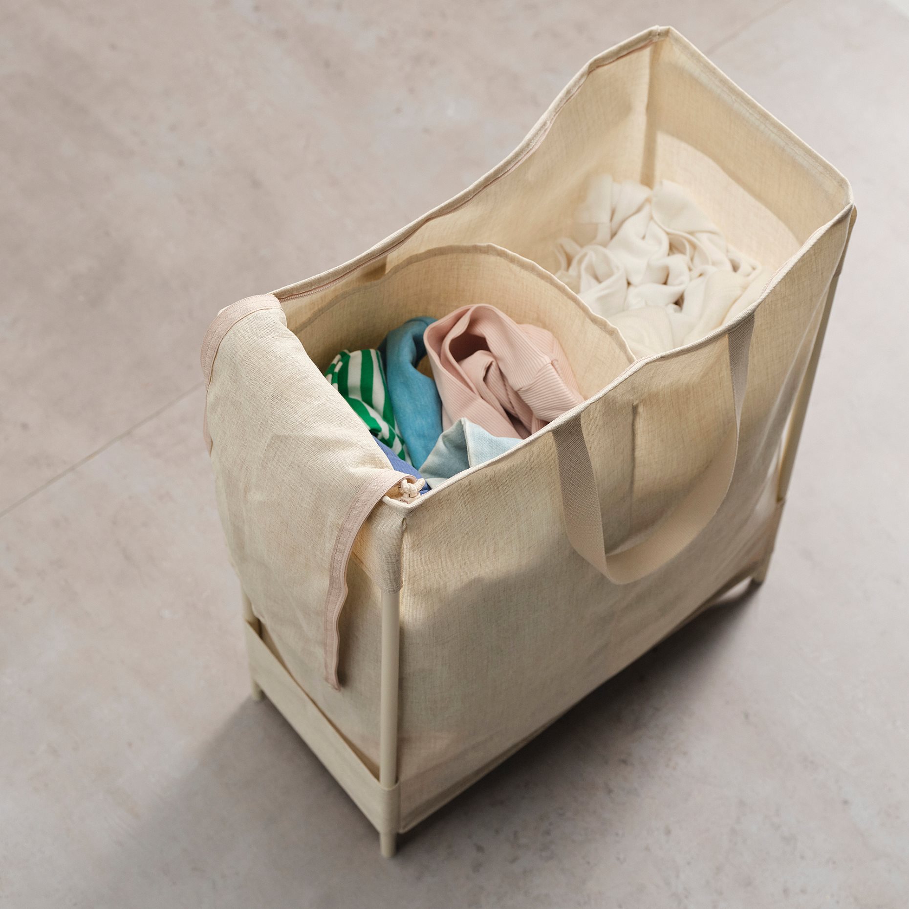 PURRPINGLA, laundry bag with stand, 42 l, 406.094.06