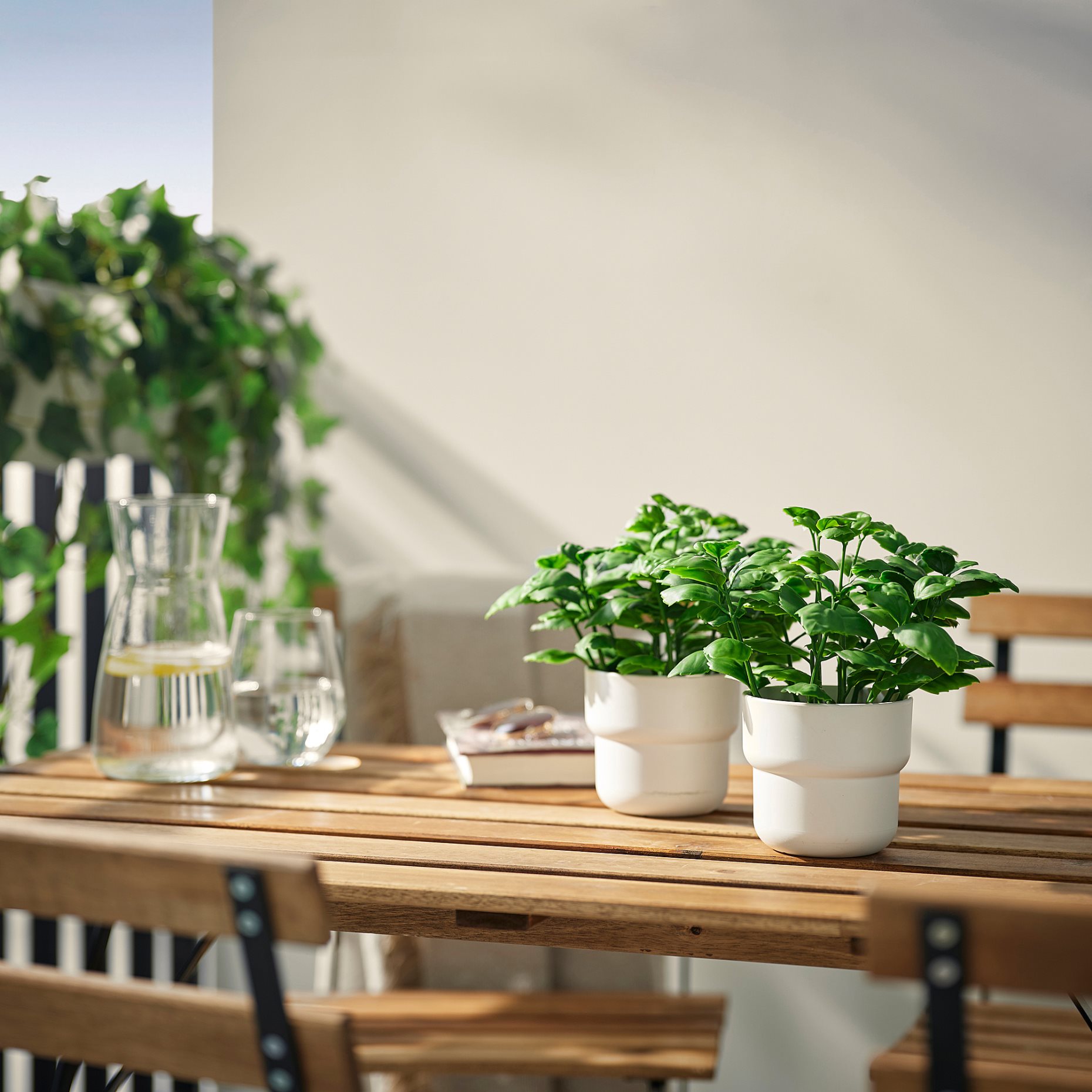 FEJKA, artificial potted plant in/outdoor/basil, 9 cm, 406.107.49