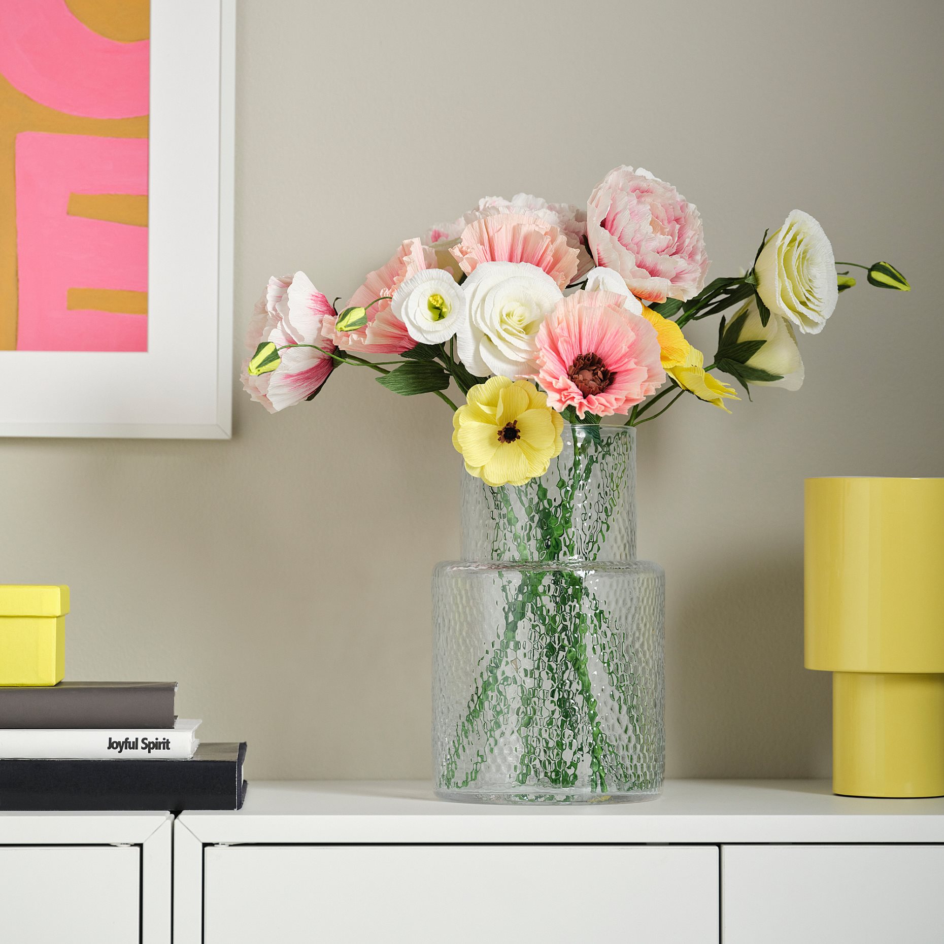 GULDSPETT, artificial flower/Ranunculus, 35 cm, 406.149.69