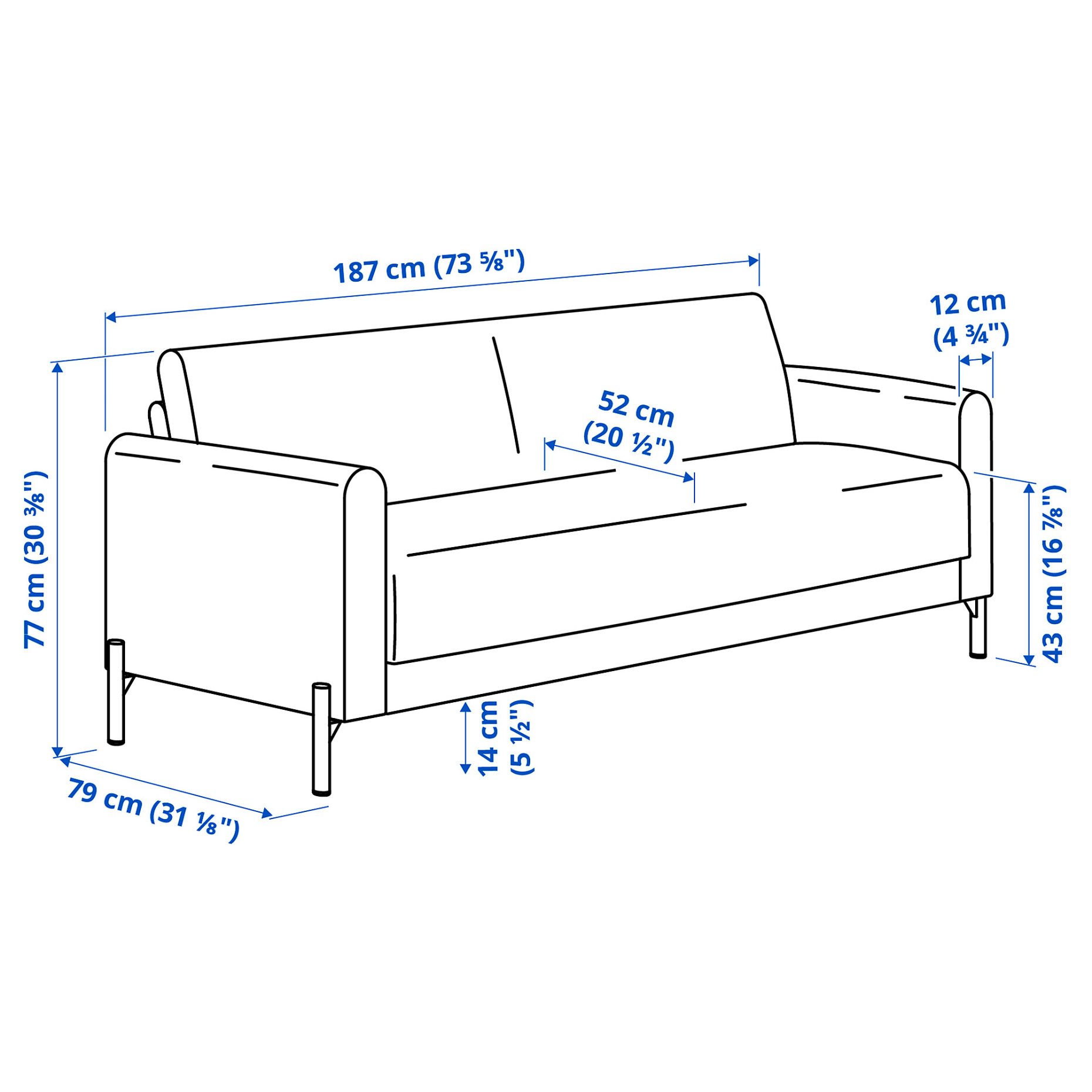 SALTMYRAN, 3-seat sofa, 406.185.14