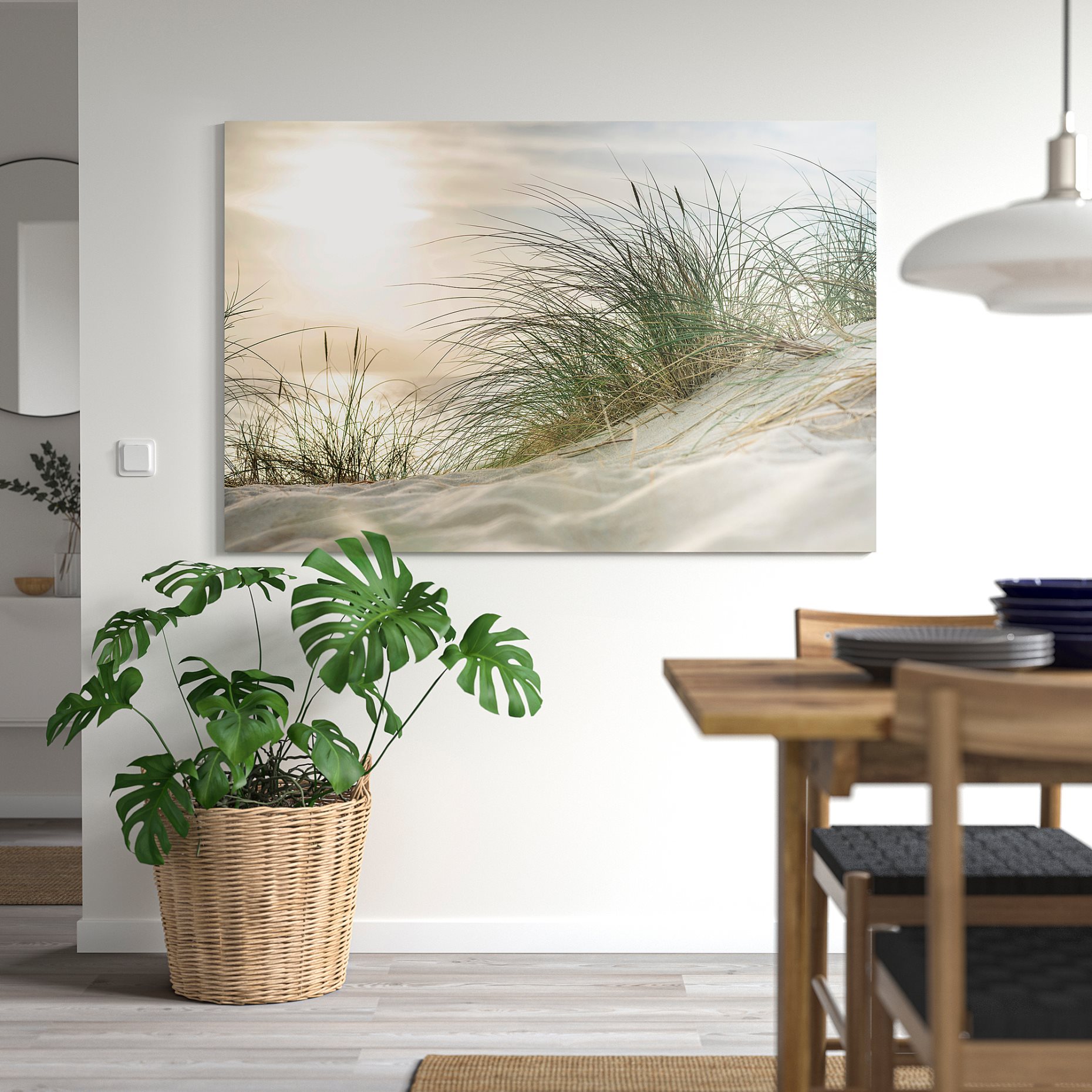 PJÄTTERYD, picture/beach grass, 118x78 cm, 406.187.93