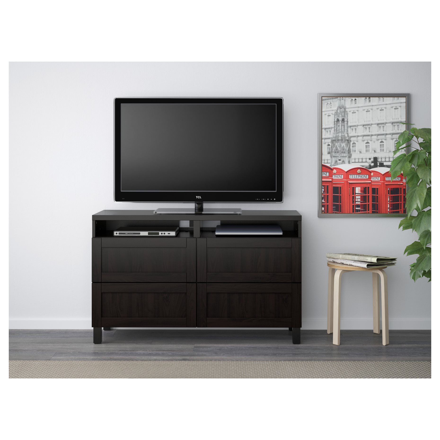 BESTÅ, έπιπλο TV με συρτάρια, 120x40x74 cm, 491.939.12