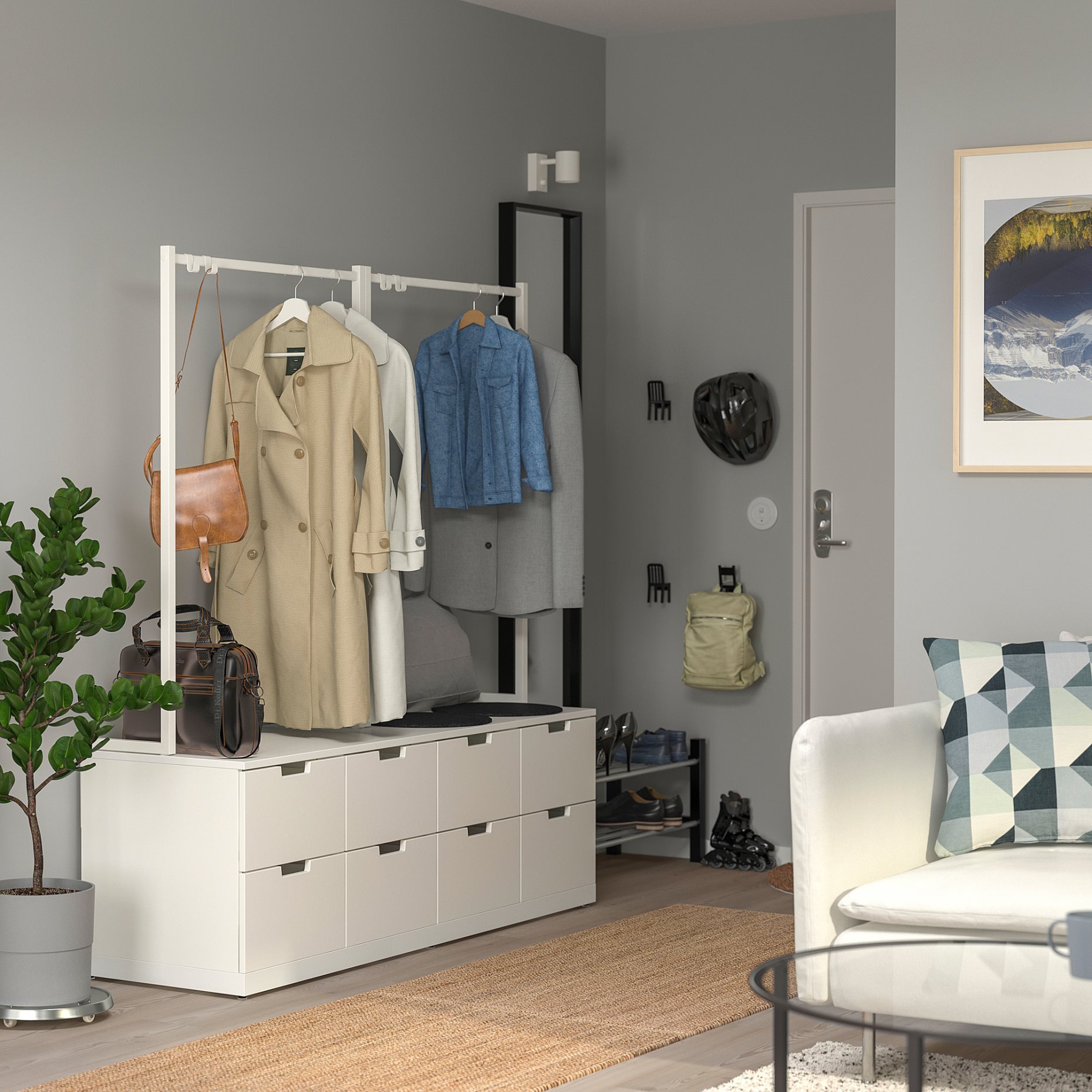 NORDLI, συρταριέρα με 8 συρτάρια, 160X169 cm, 492.952.08