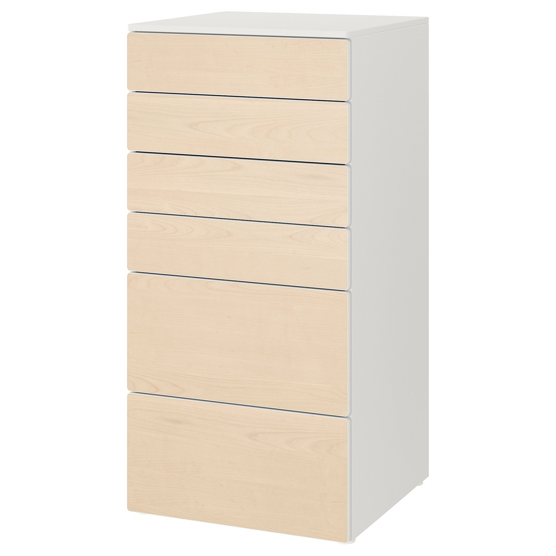 SMASTAD/PLATSA, chest of 6 drawers, 60x57x123 cm, 493.877.31