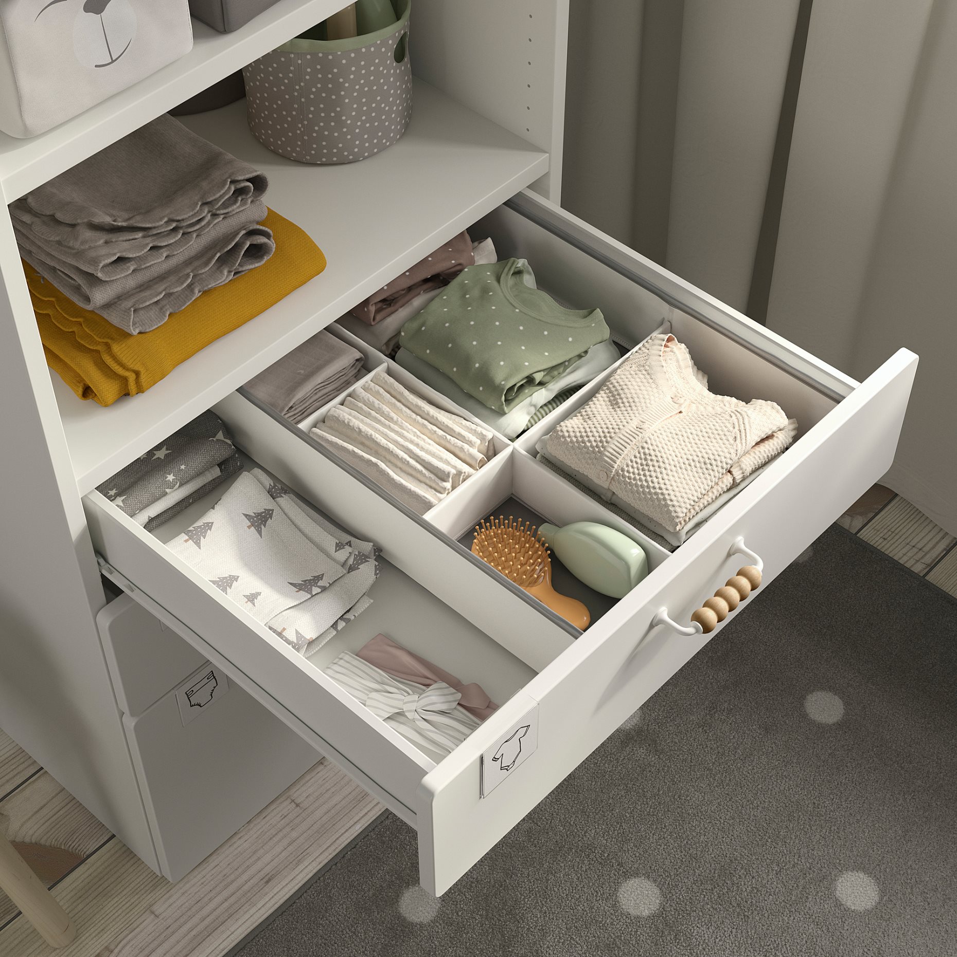 SMASTAD/PLATSA, bookcase with 3 drawers, 60x57x123 cm, 493.878.11