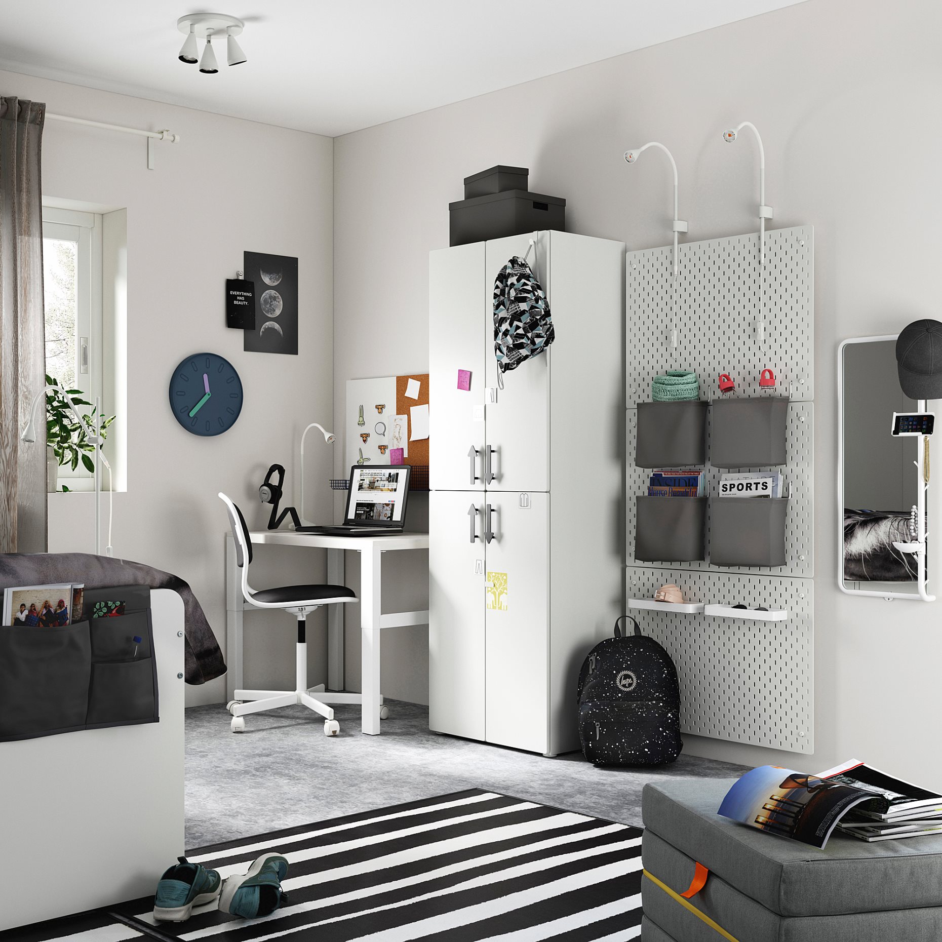 SMÅSTAD, wardrobe with 2 clothes rails, 60x42x181 cm, 493.908.75