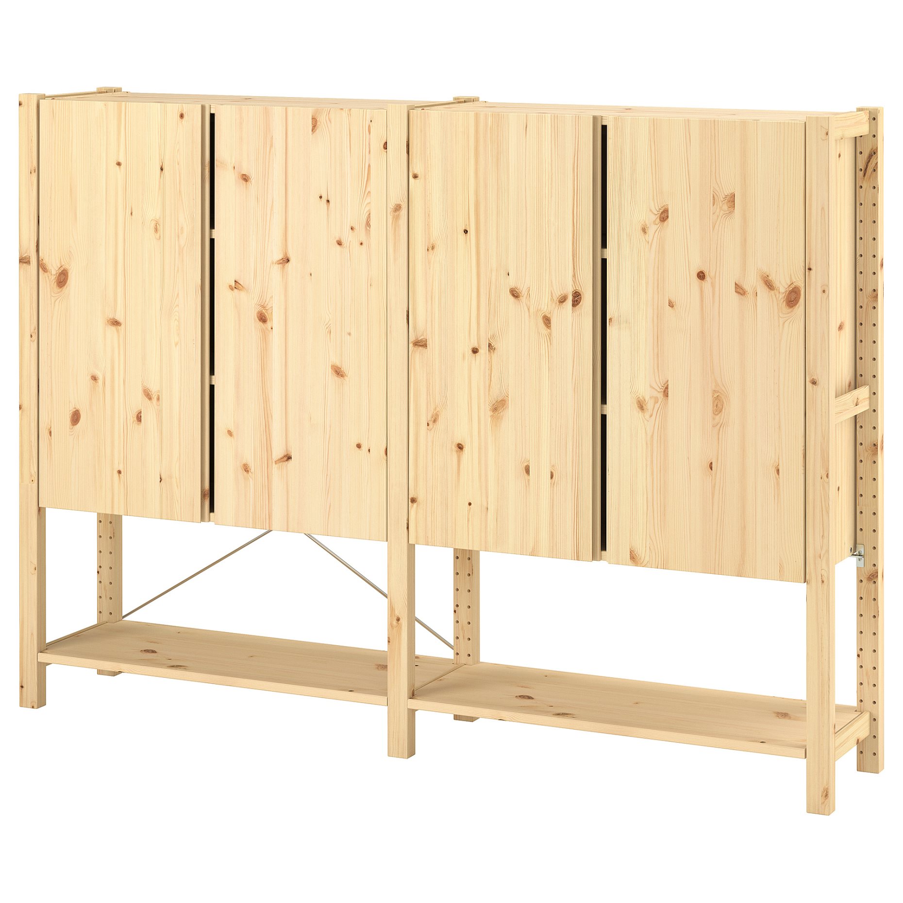 IVAR, 2 sections/shelves/cabinet, 174x30x124 cm, 493.909.79