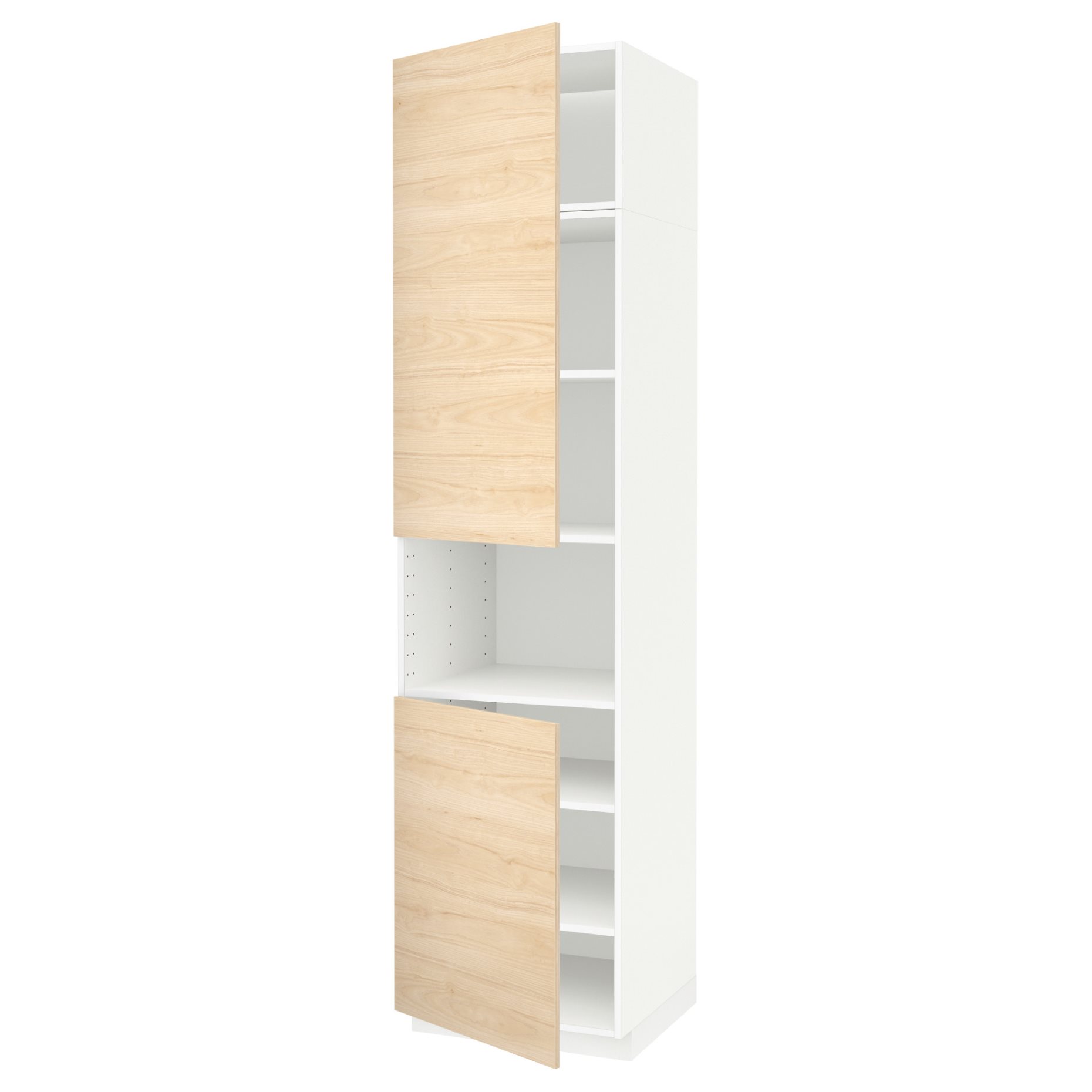 METOD, high cabinet for microwave with 2 doors/shelves, 60x60x240 cm, 494.544.95