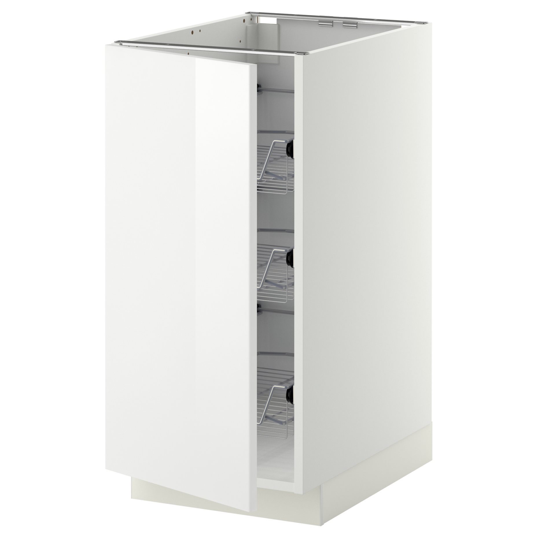 METOD, base cabinet with wire baskets, 40x60 cm, 494.623.63