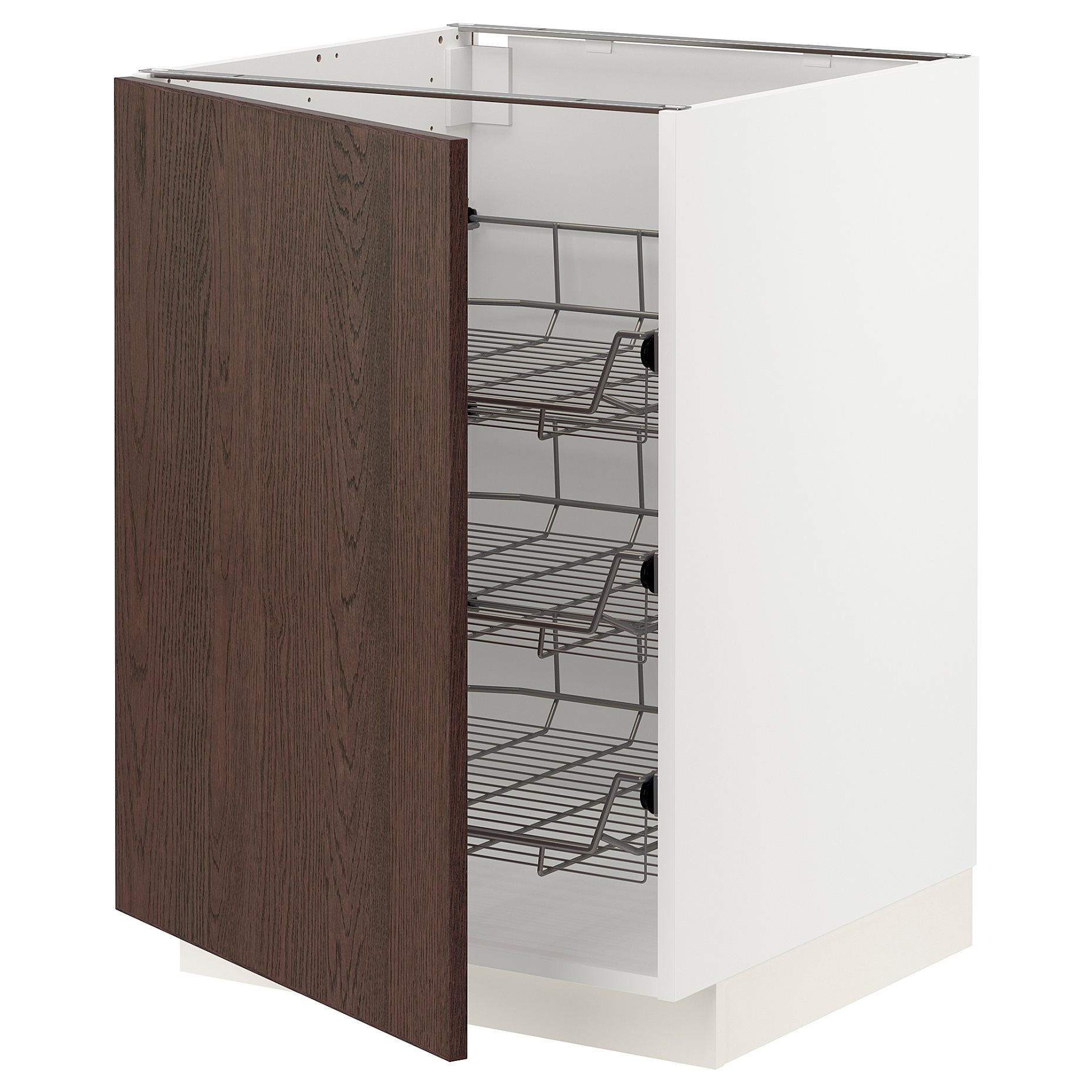 METOD, base cabinet with wire baskets, 60x60 cm, 494.650.26