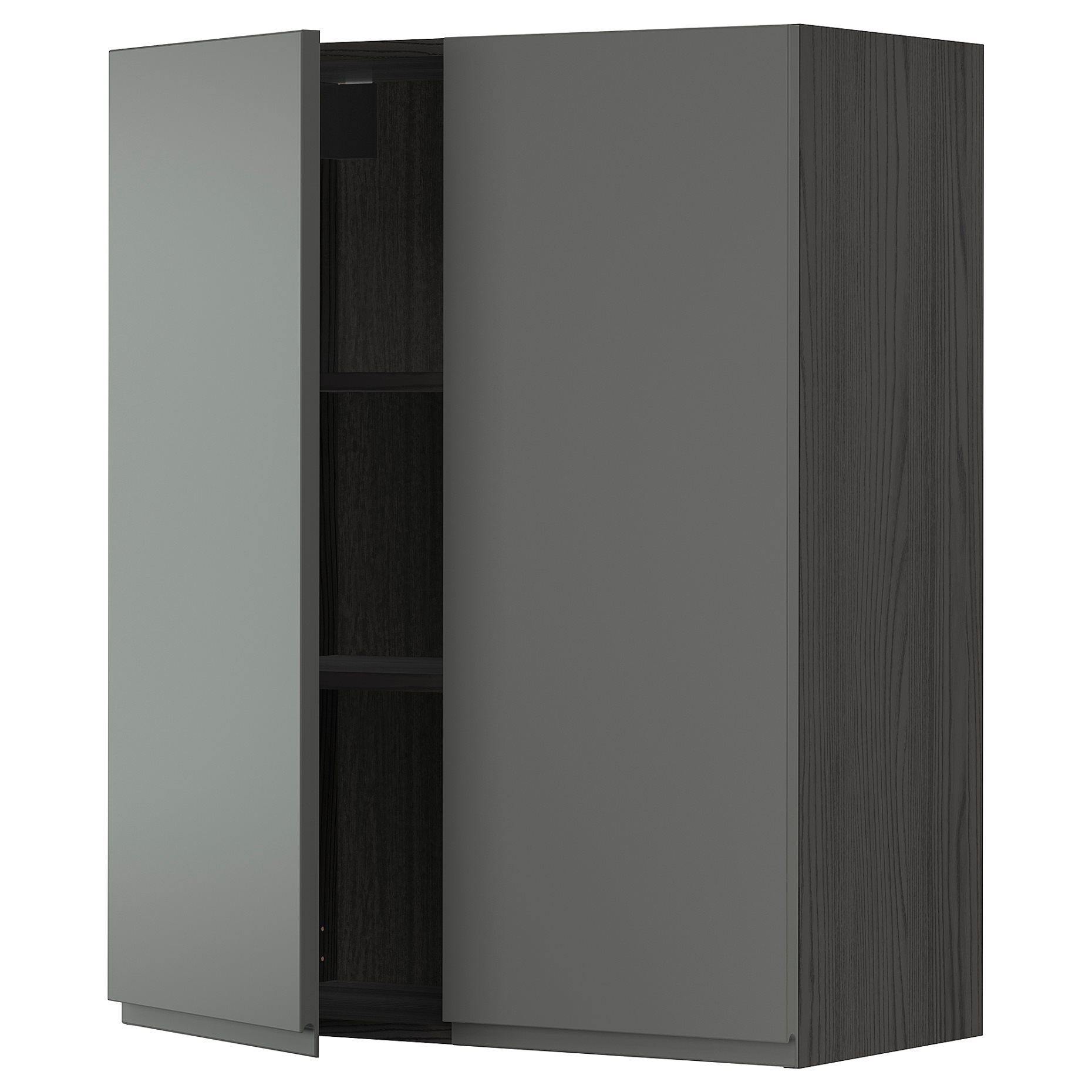 METOD, wall cabinet with shelves/2 doors, 80x100 cm, 494.678.17