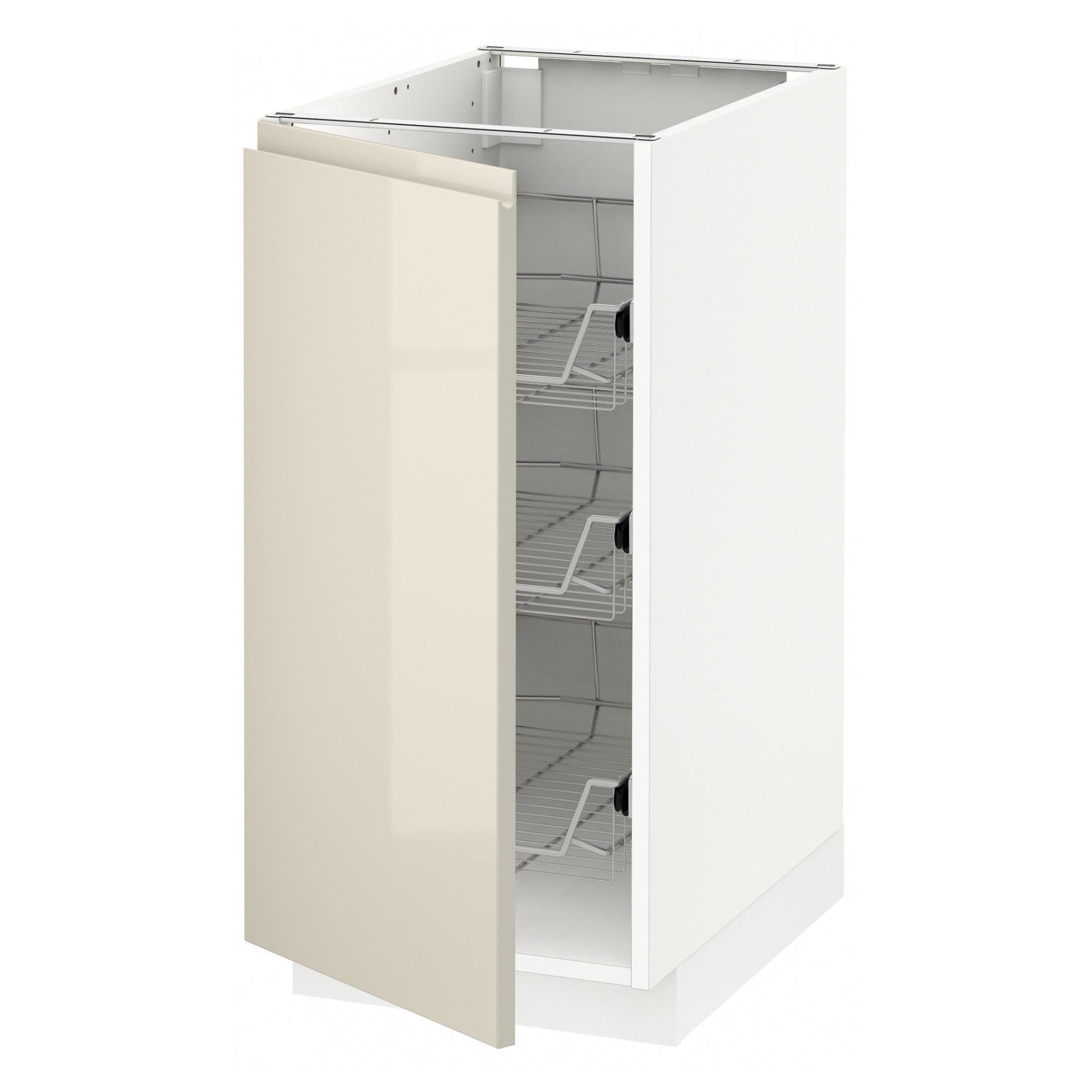 METOD, base cabinet with wire baskets, 40x60 cm, 494.689.30