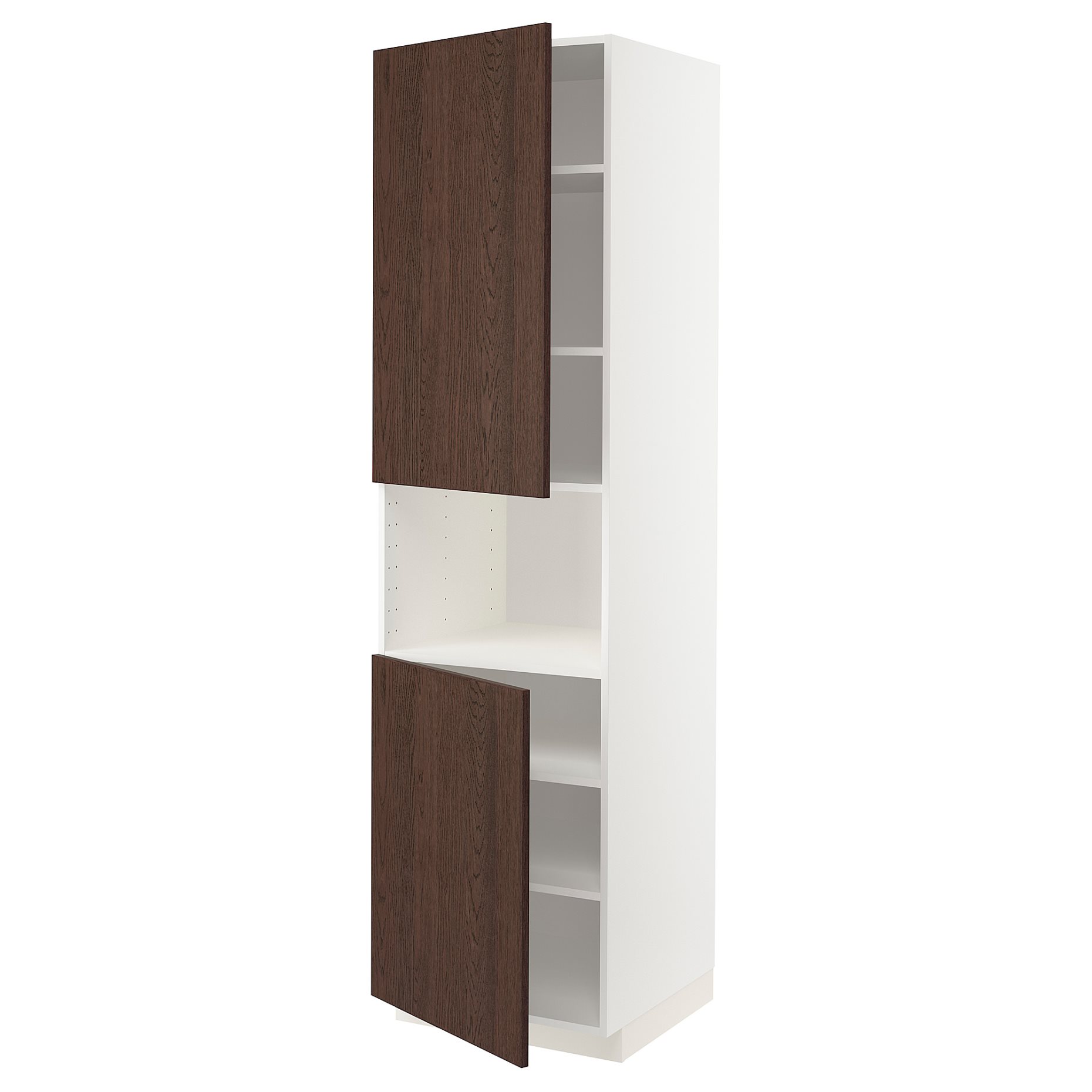 METOD, high cabinet for microwave with 2 doors/shelves, 60x60x220 cm, 494.699.01