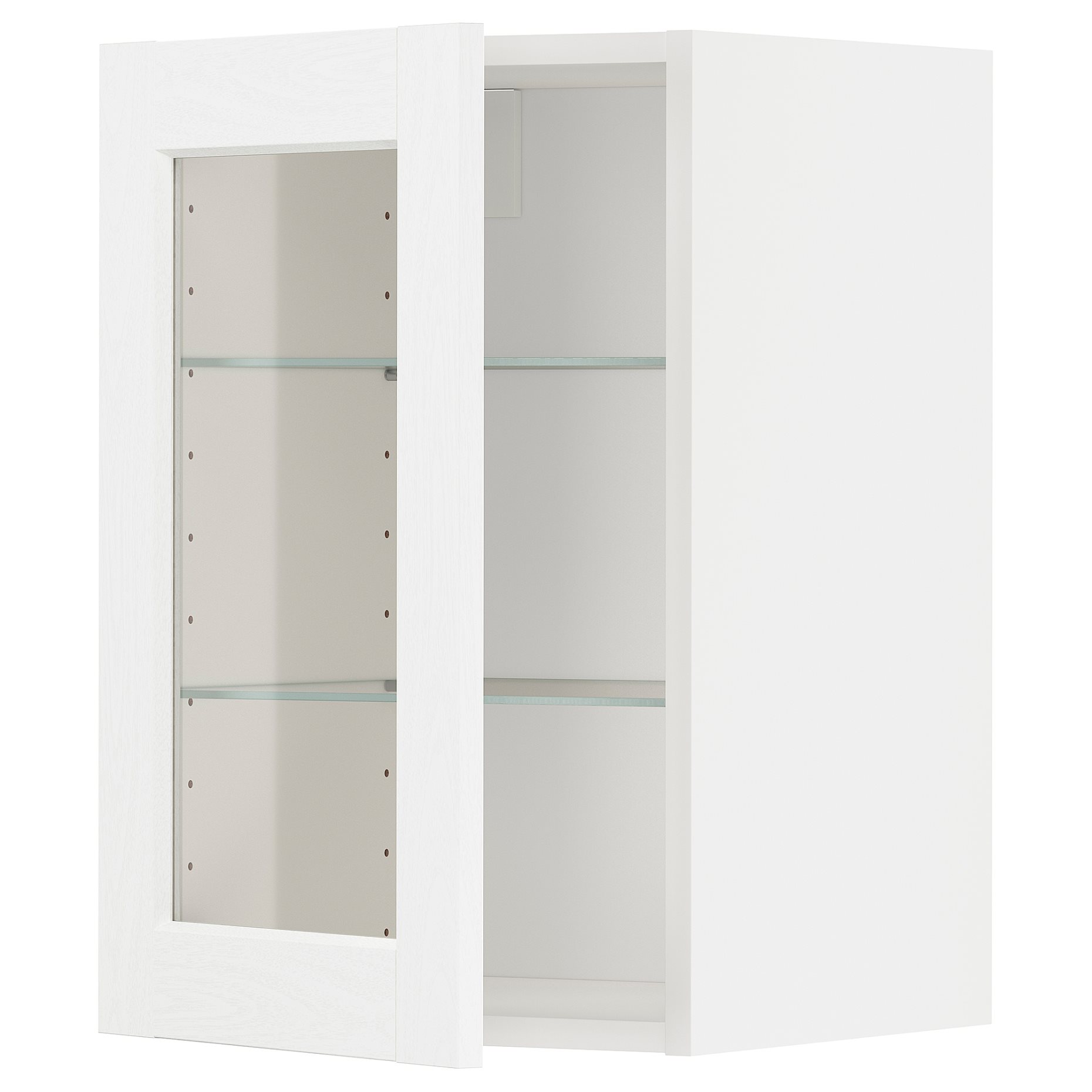 METOD, wall cabinet with shelves/glass door, 40x60 cm, 494.734.70