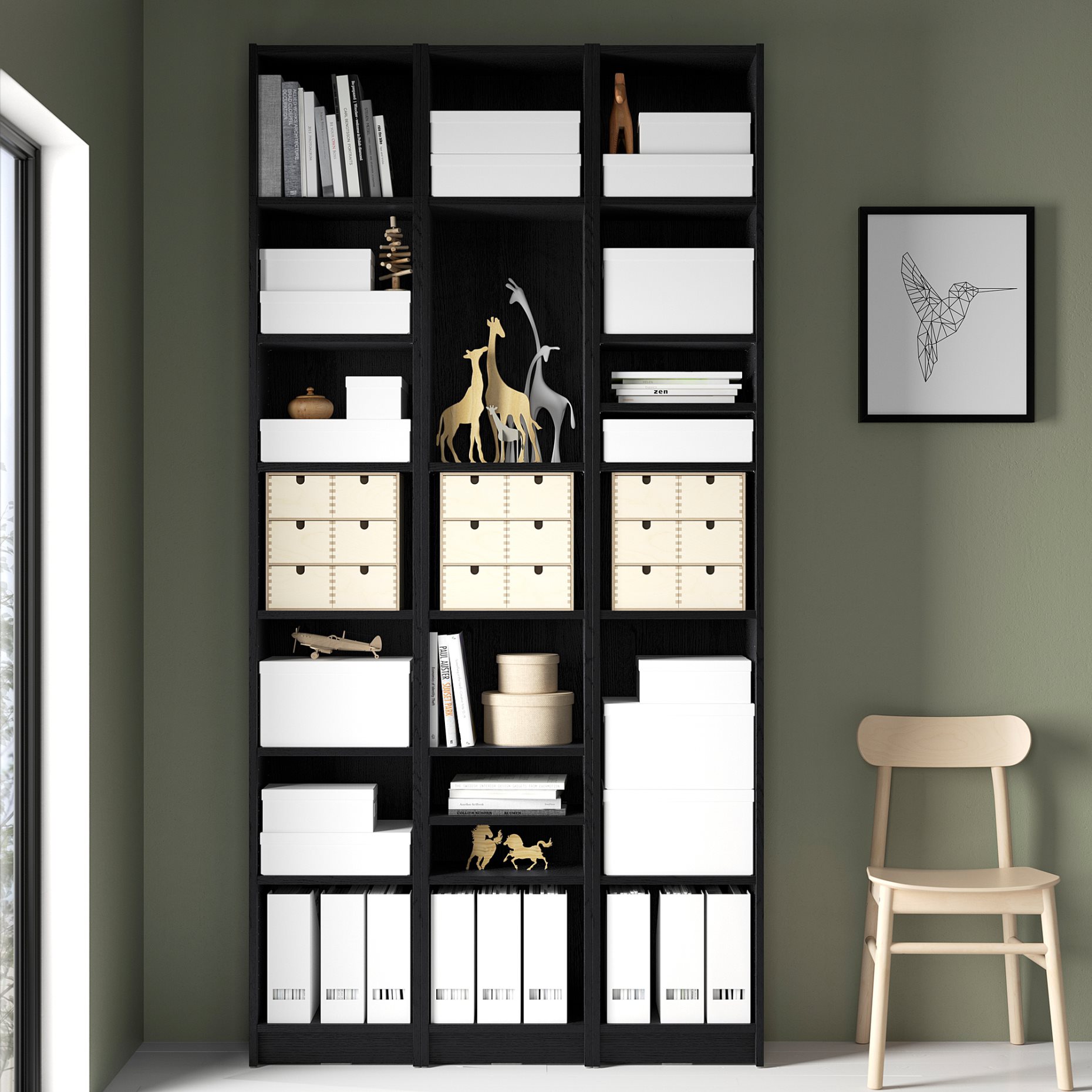 BILLY, bookcase combination with height extension units, 120x28x237 cm, 494.833.89