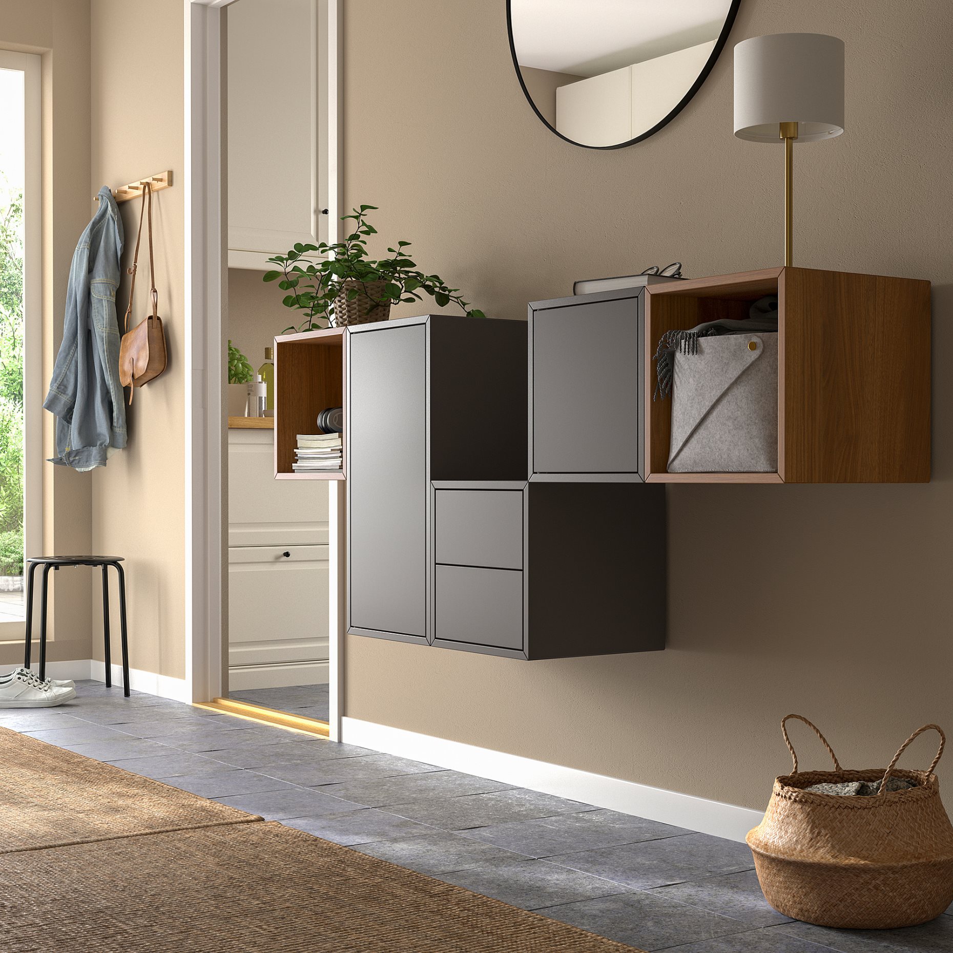 EKET, wall-mounted cabinet combination, 175x35x70 cm, 494.903.37