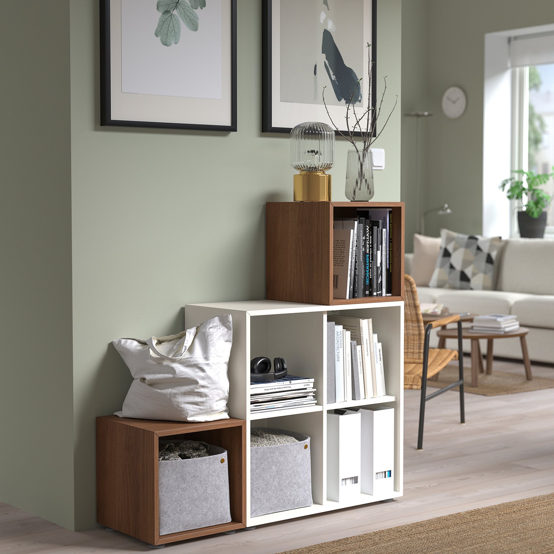 EKET, cabinet combination with legs, 105x35x107 cm, 494.903.42